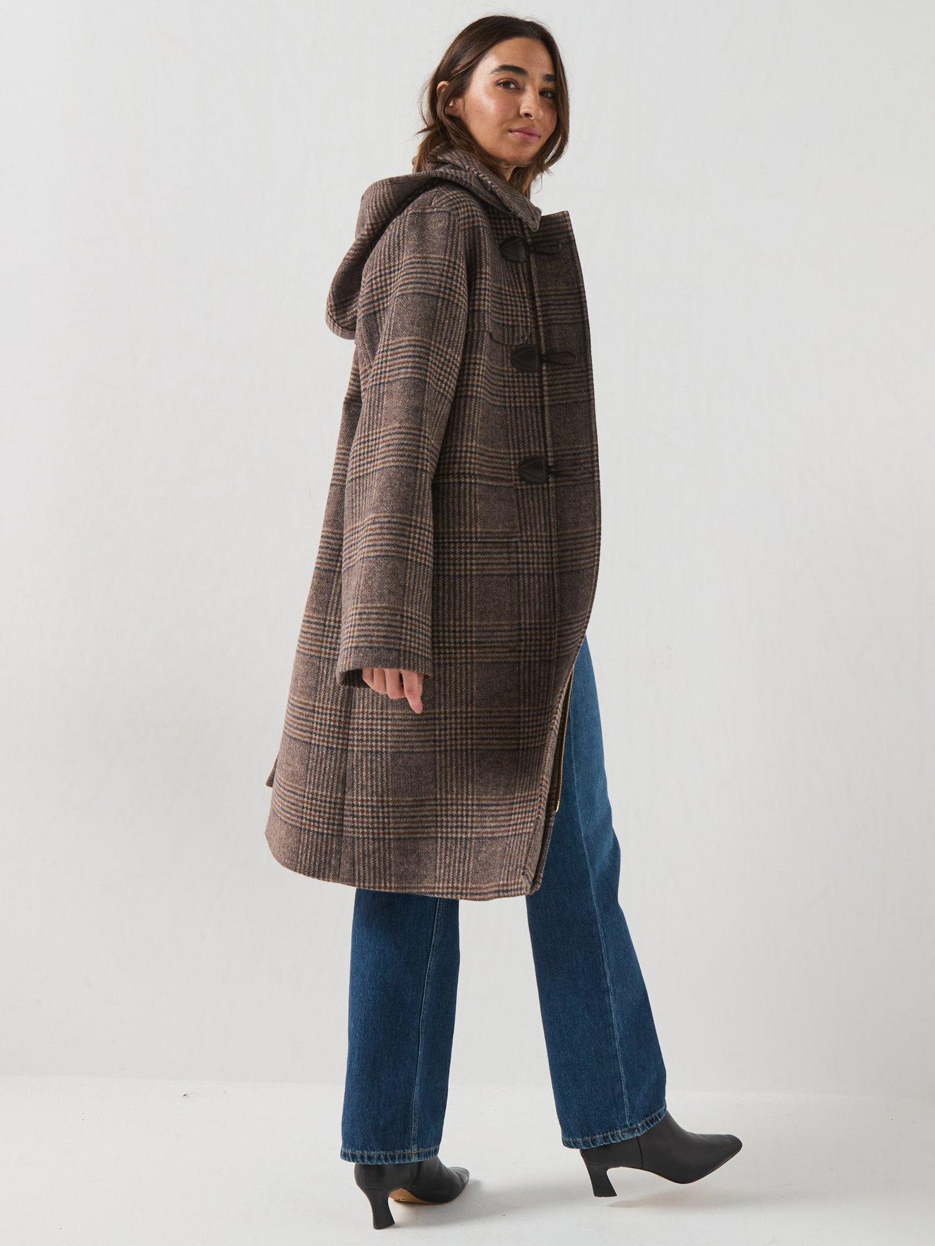 Image 2 of 6 of Barbour Melody Check Wool Duffle Coat