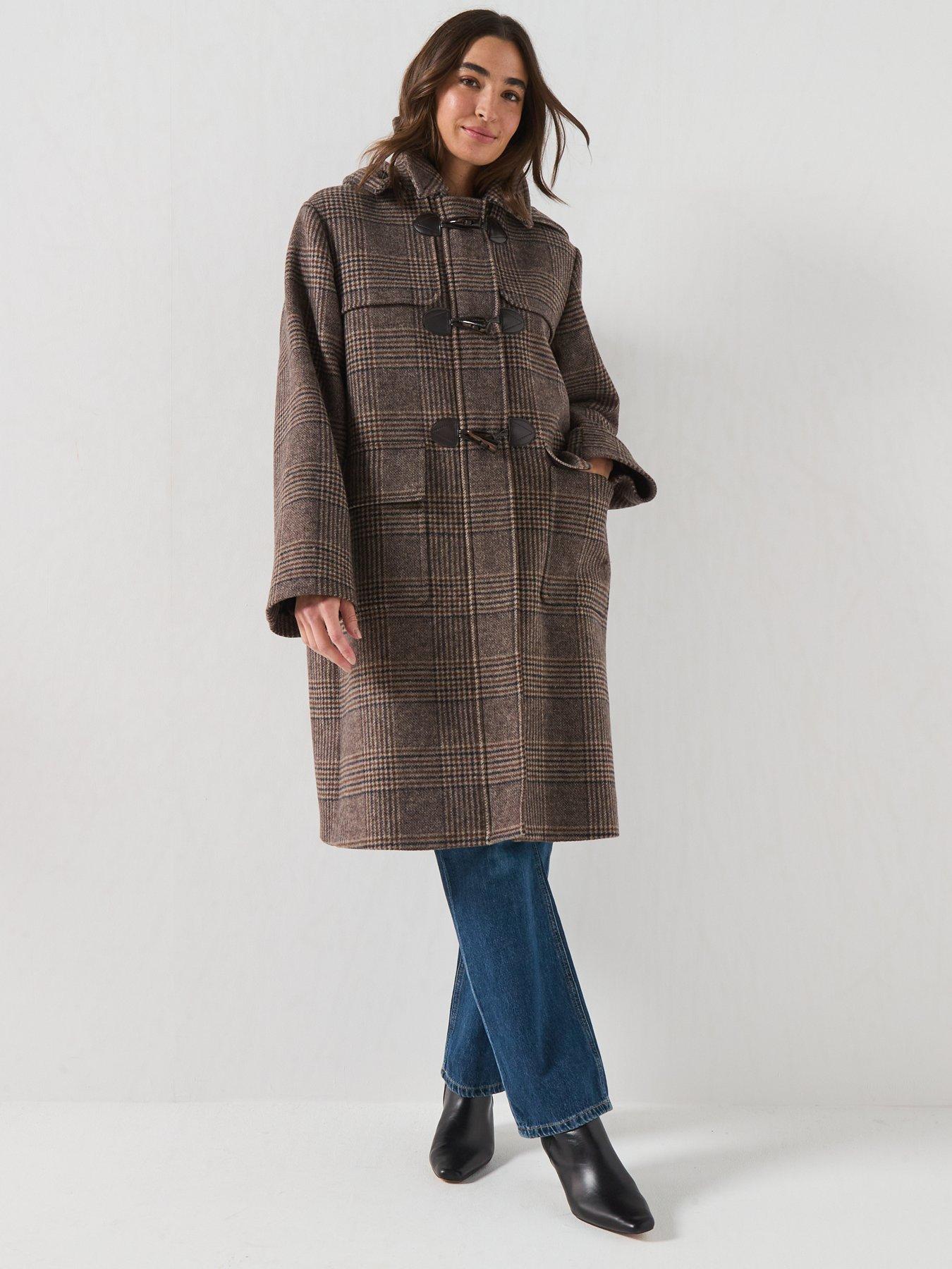 Image 3 of 6 of Barbour Melody Check Wool Duffle Coat
