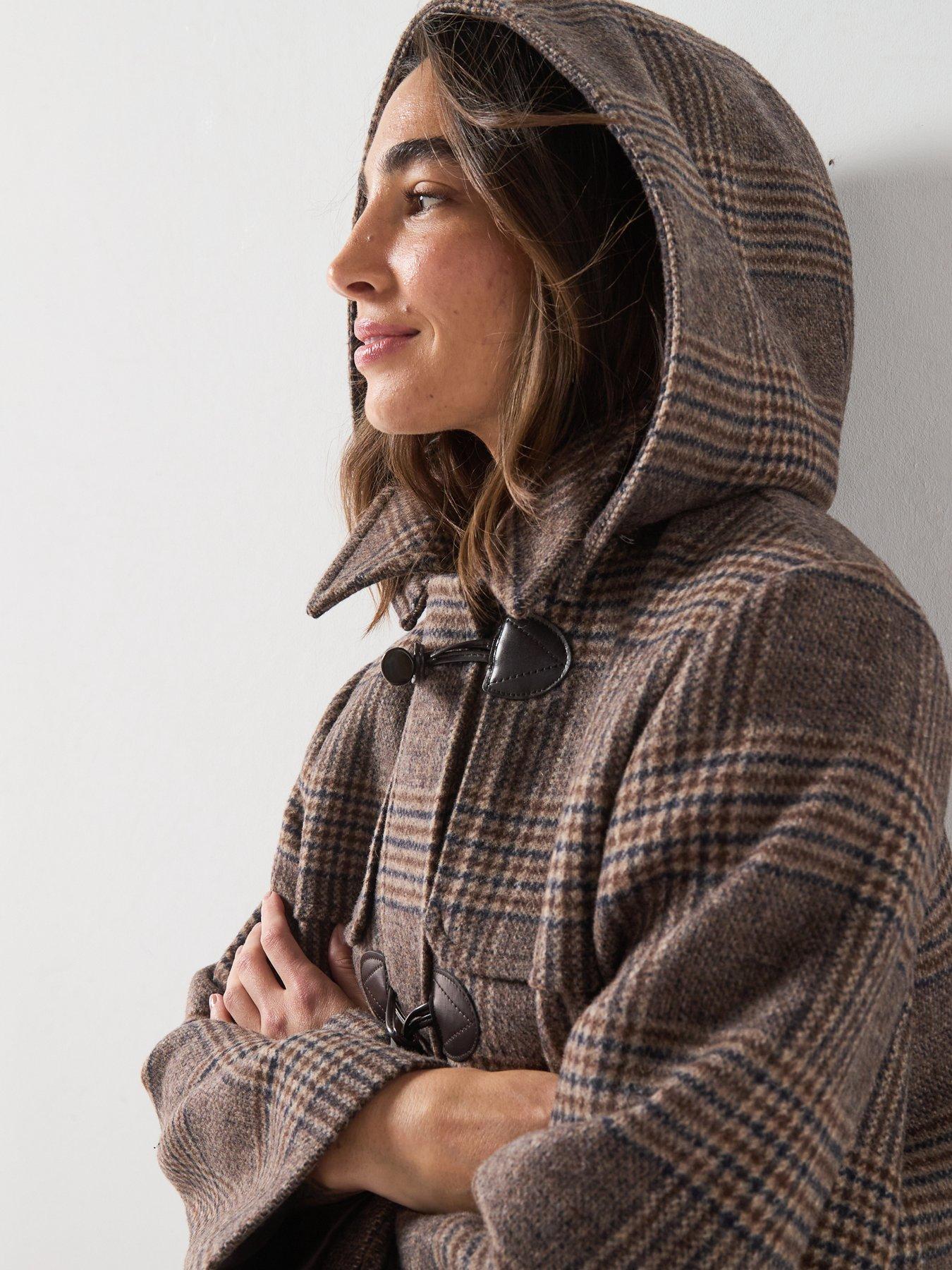 Image 4 of 6 of Barbour Melody Check Wool Duffle Coat