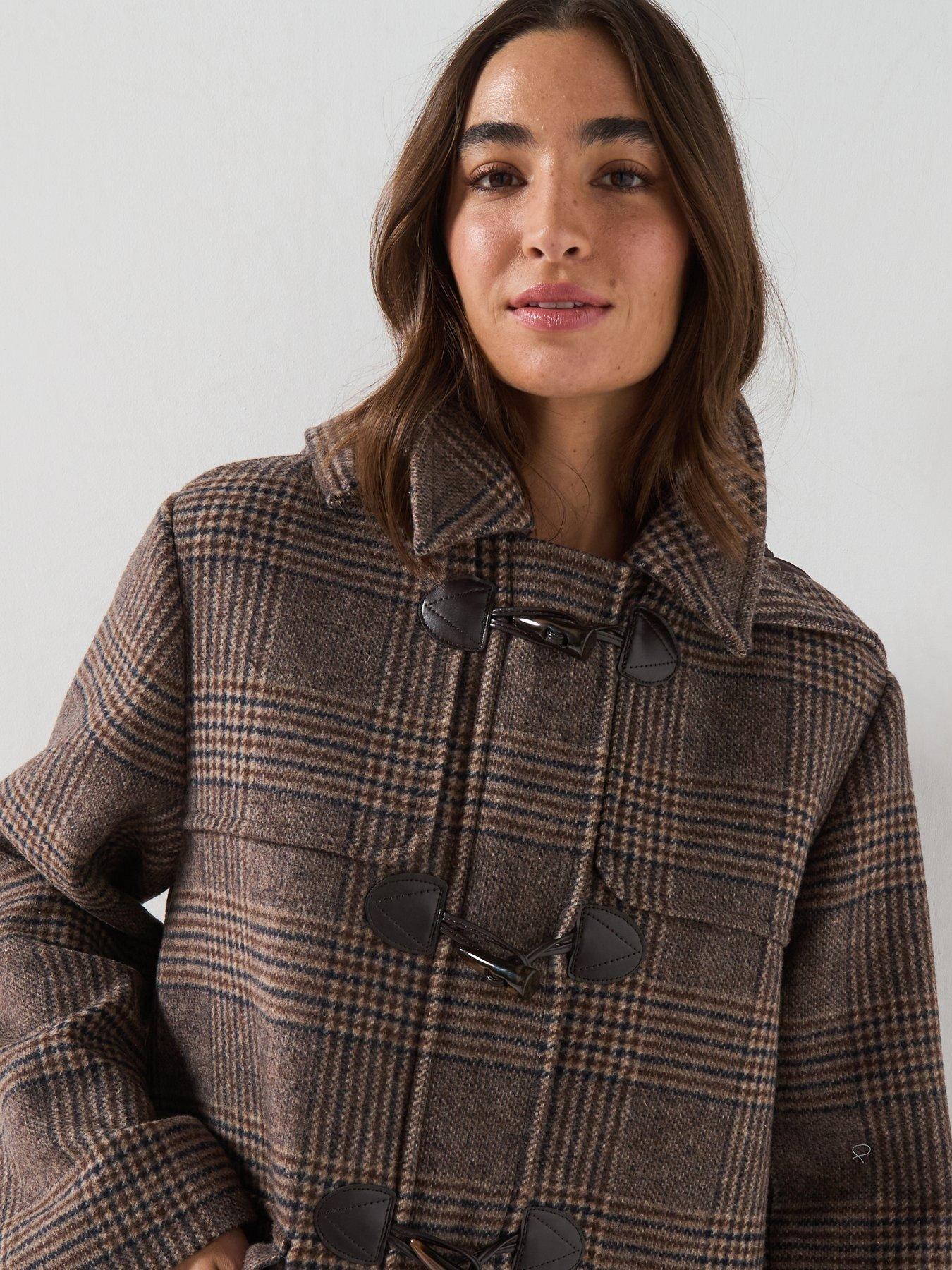 Image 5 of 6 of Barbour Melody Check Wool Duffle Coat