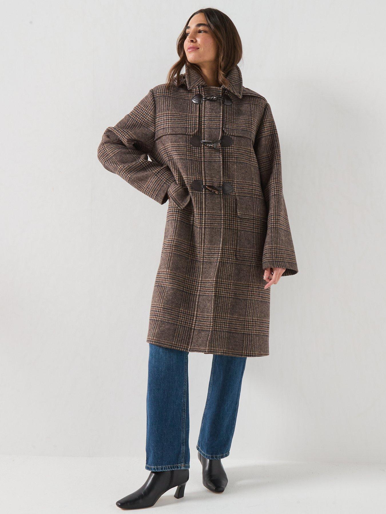 Image 6 of 6 of Barbour Melody Check Wool Duffle Coat