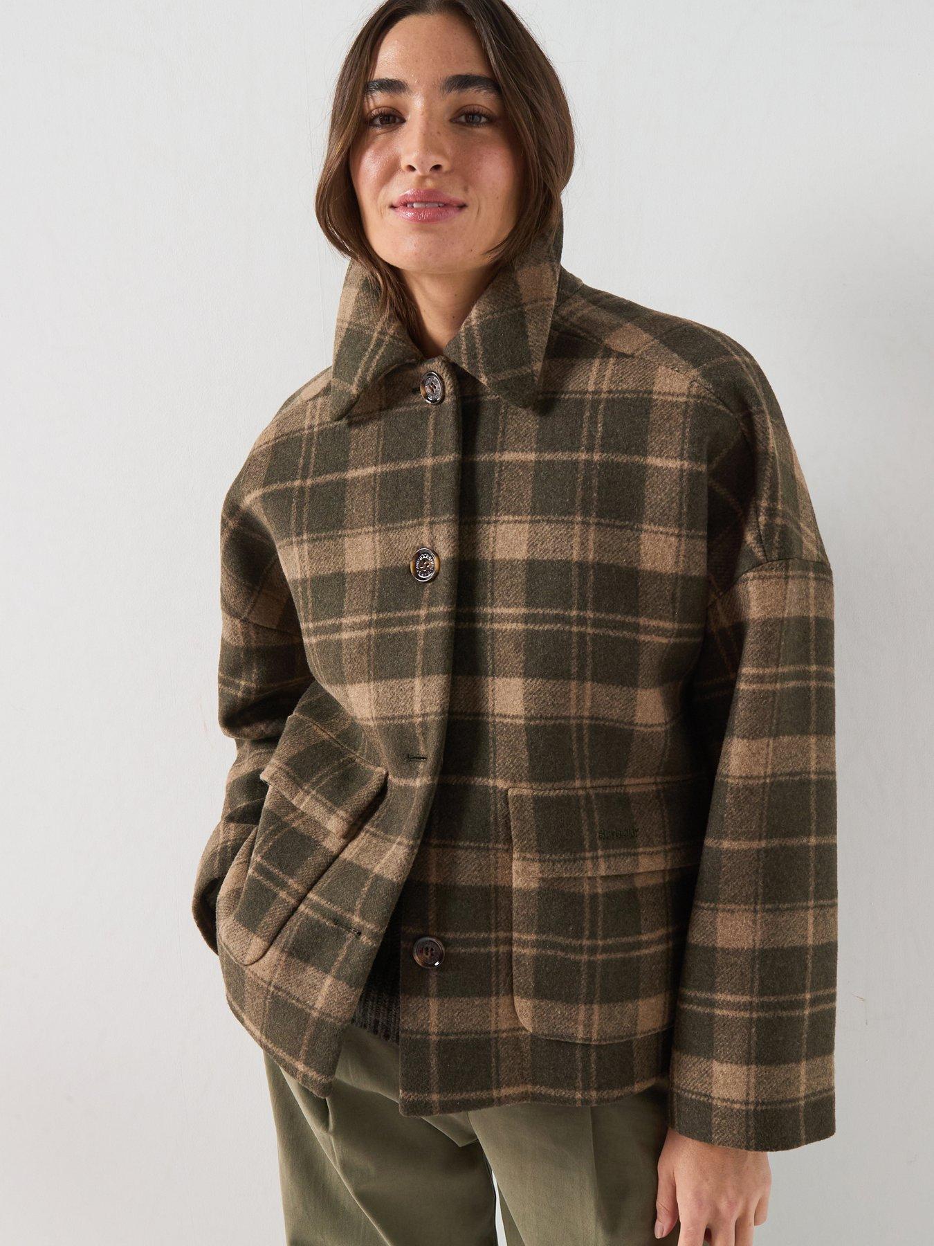 Image 1 of 6 of Barbour Myla Checked Wool Coat