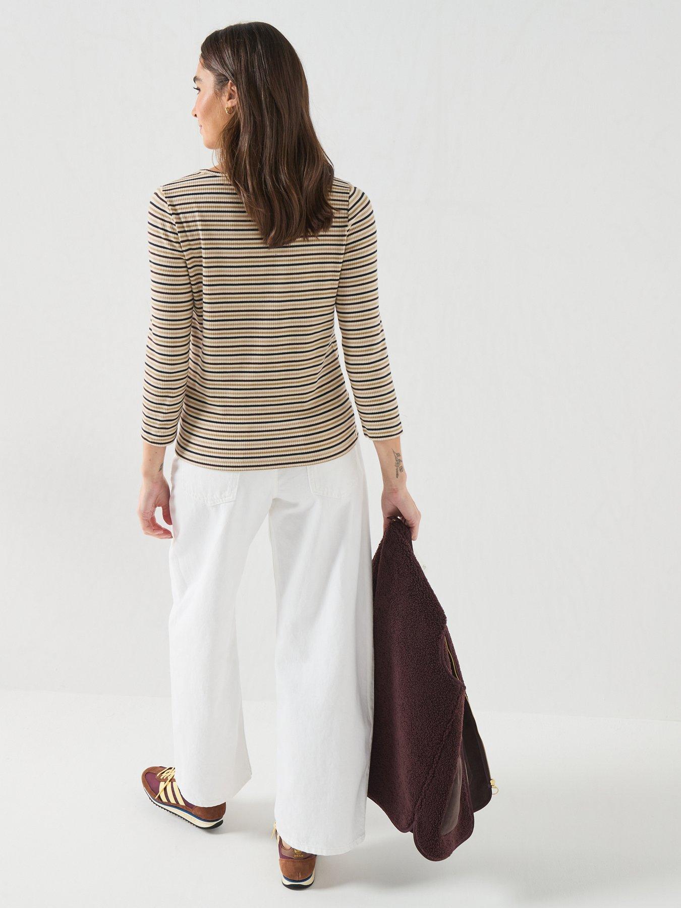 Image 2 of 6 of Barbour Wynn Striped Top - Green