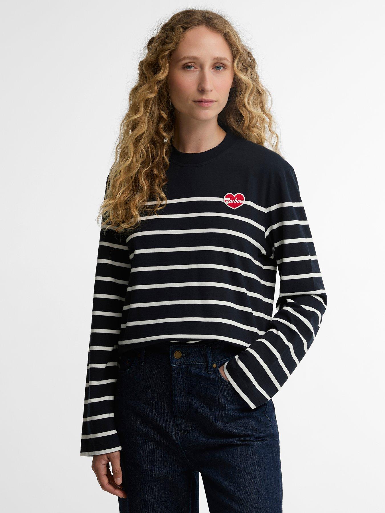 Image 1 of 4 of Barbour Harling Striped Top - Blue