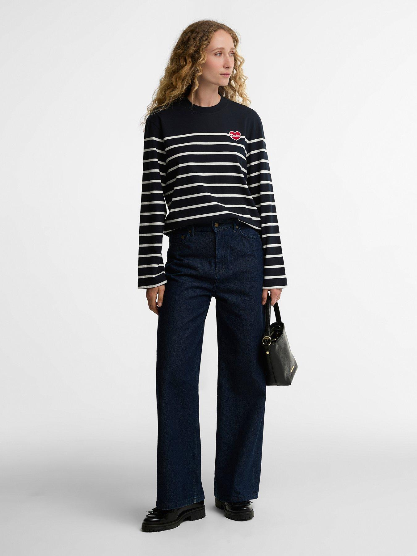 Image 3 of 4 of Barbour Harling Striped Top - Blue
