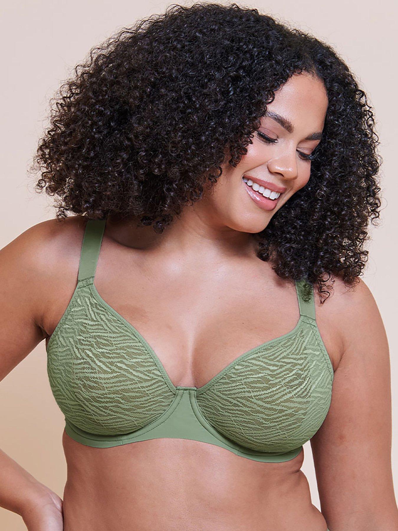 Curvy Kate Curvy Kate Smoothie Lace Moulded Balcony Bra - Sage Green