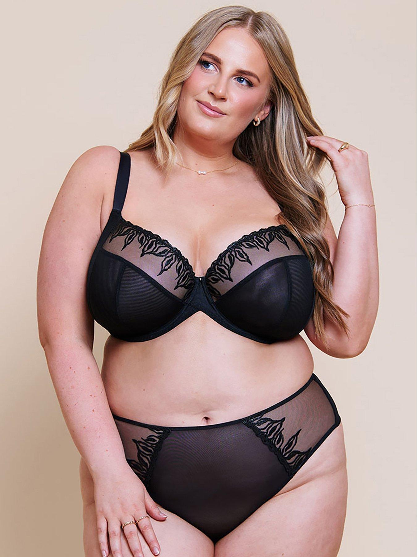 Image 3 of 6 of Curvy Kate Curvy Kate Flare Full Plunge Side Support Multiway Bra Black