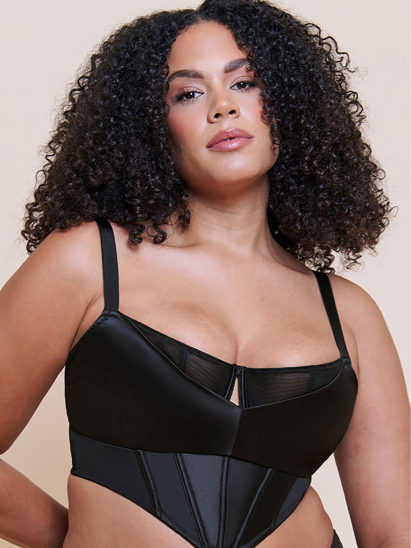 Image 1 of 6 of Curvy Kate Curvy Kate Unapologetic Longline Balcony Bra (second Sizes) - Black