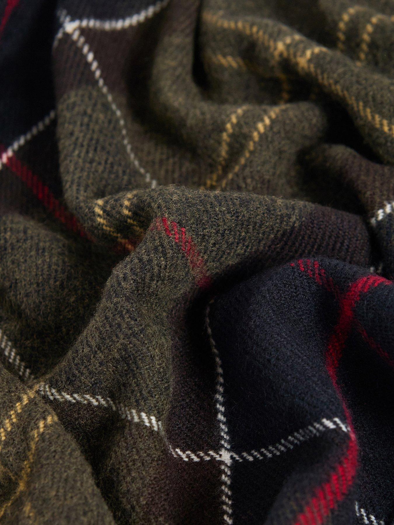 Image 3 of 5 of Barbour Womens Kirklees Tartan Triangular Tassel Trim Scarf - Tartan