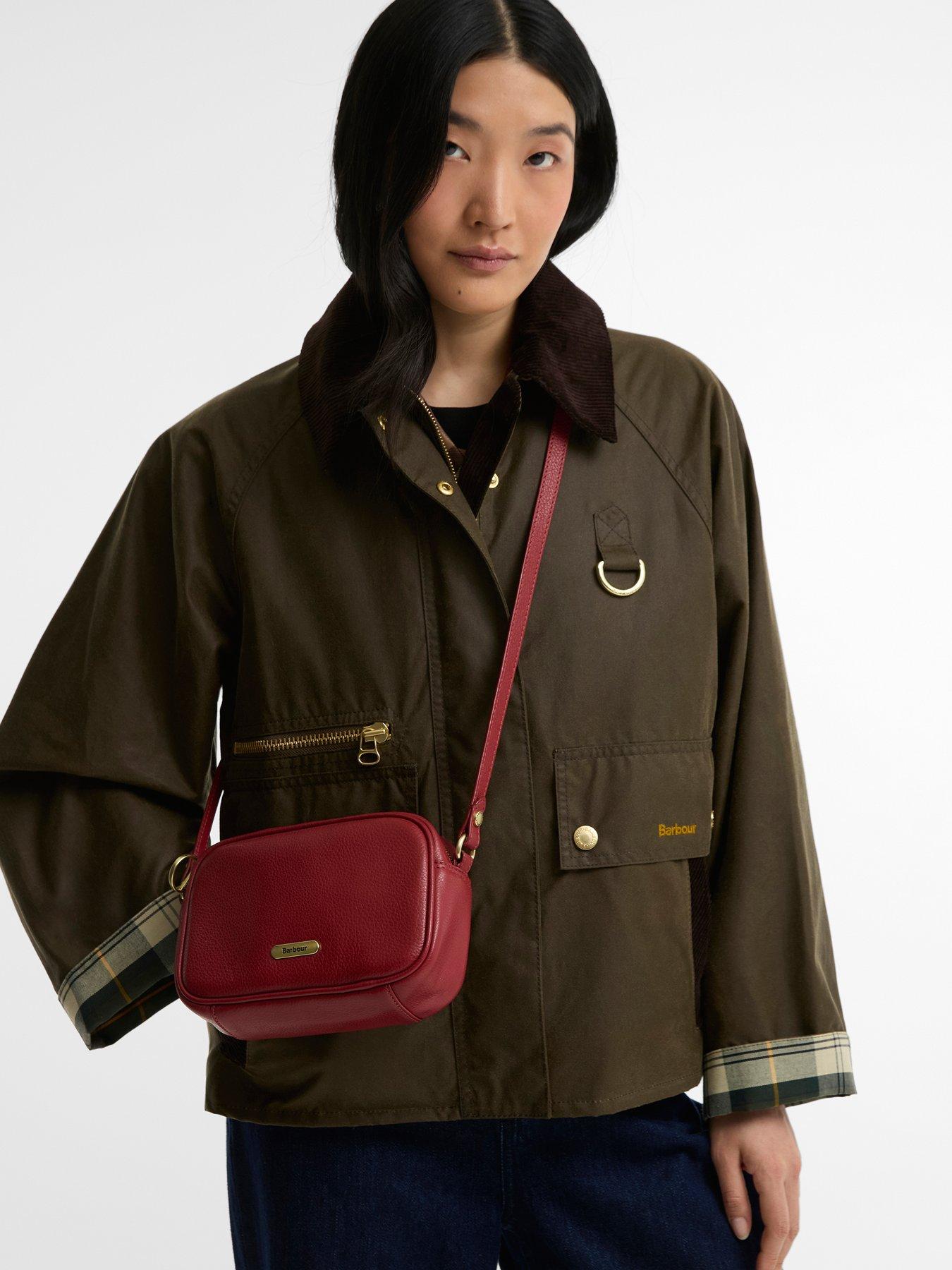 Image 2 of 3 of Barbour Womens Daphne Mini Leather Crossbody Bag - Red