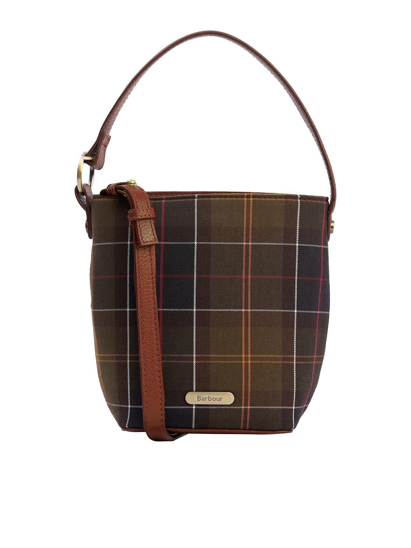 Image 1 of 5 of Barbour Cedar Mini Tartan Bucket Bag