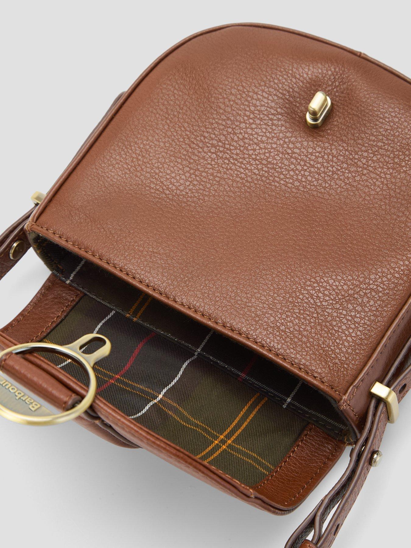 Image 4 of 4 of Barbour Womens Saddle Ring Hardware Crossbody Bag - Brown