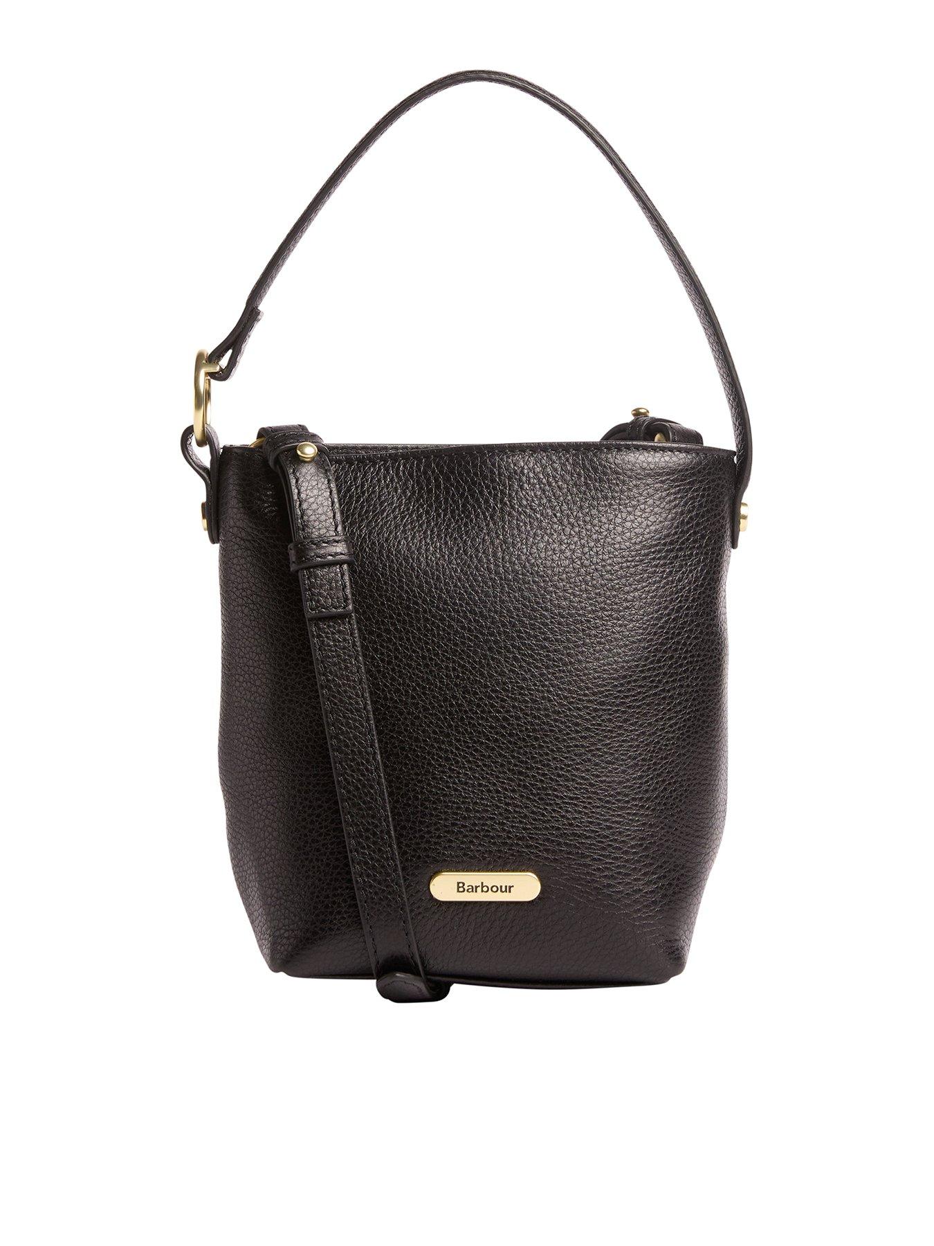 Barbour Cedar Mini Leather Bucket Bag