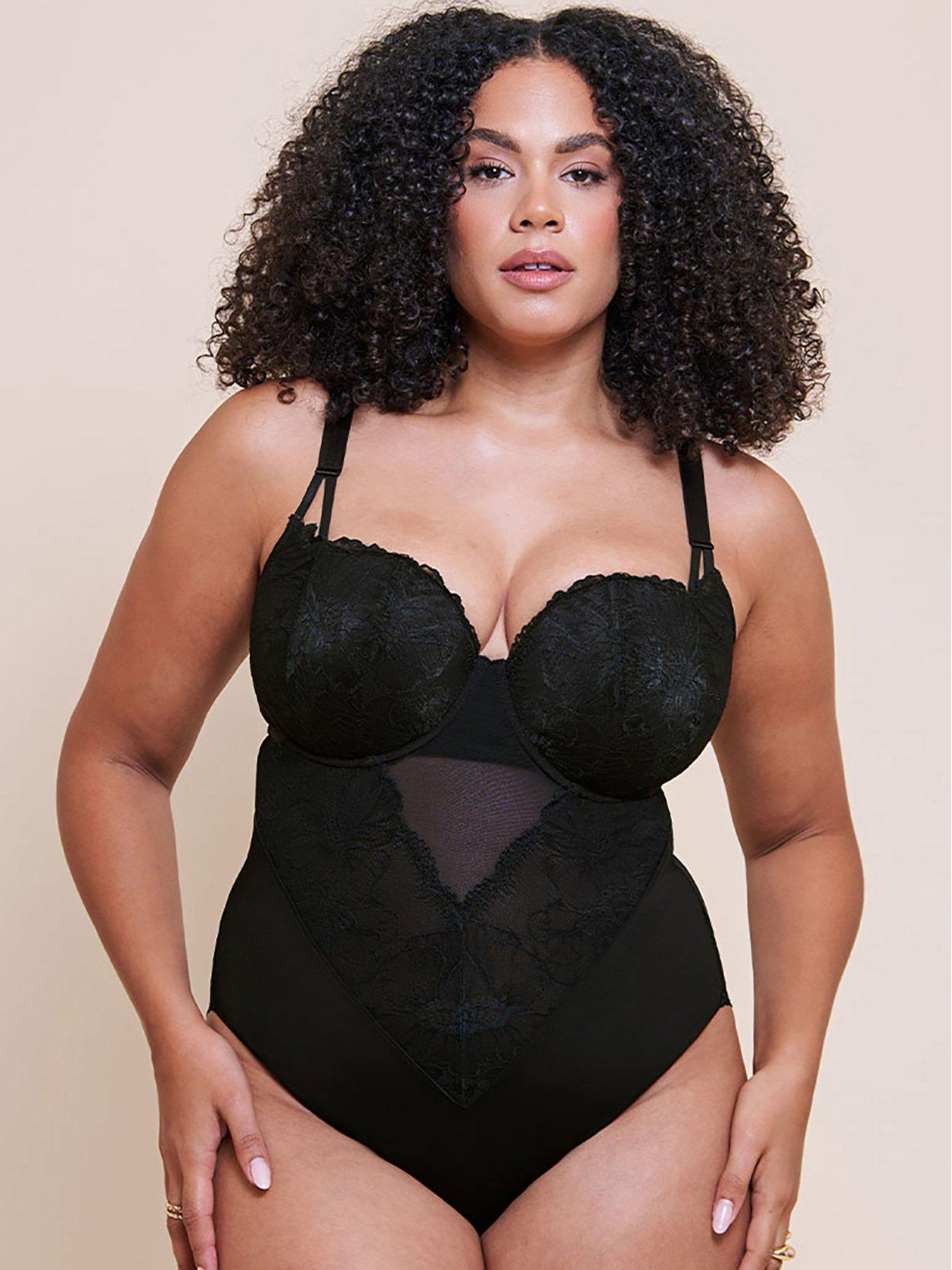 Image 1 of 6 of Curvy Kate Boost Lace Balcony Body - Black