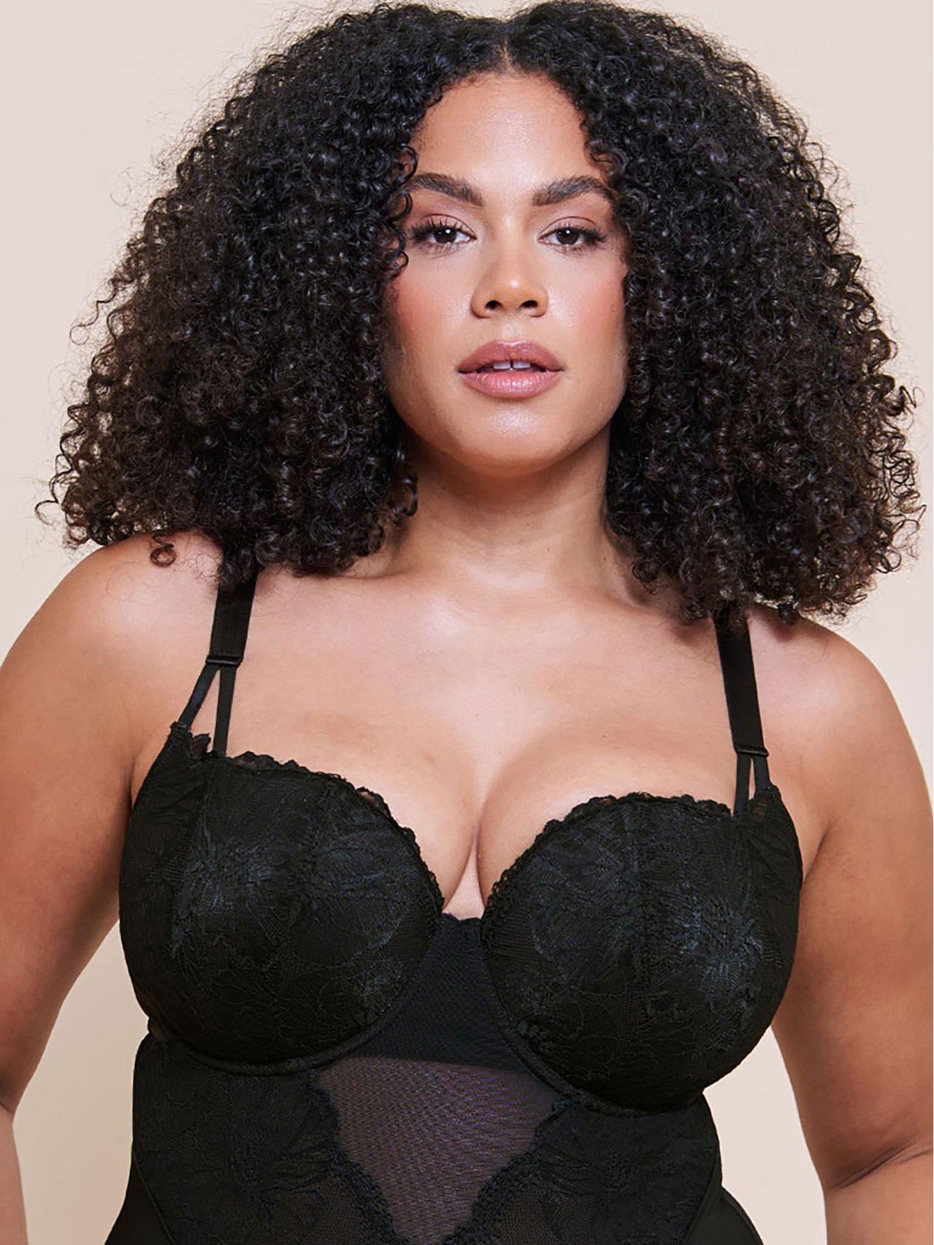 Image 5 of 6 of Curvy Kate Boost Lace Balcony Body - Black