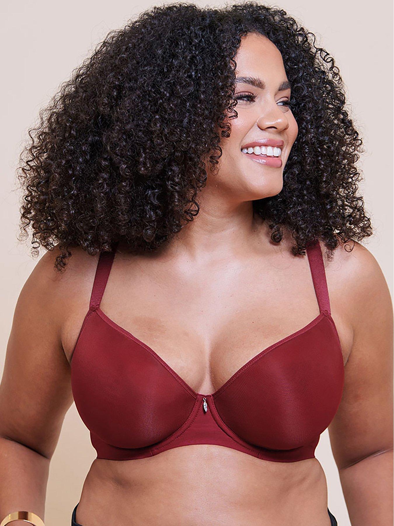 Curvy Kate Curvy Kate Smoothie Spacer Moulded T-shirt Plunge Bra - Deep Red