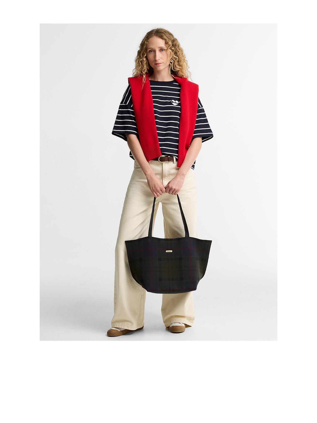Barbour Layla Tartan Large Tote Bag - Brown