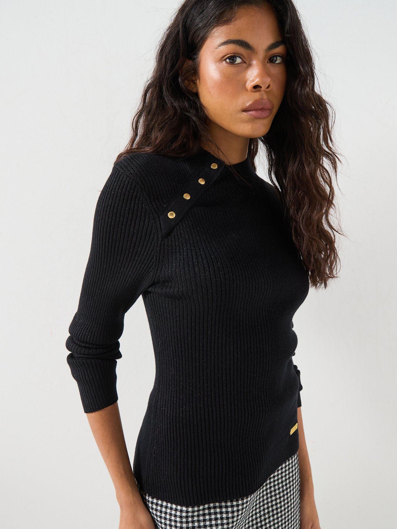 Image 1 of 6 of Barbour International Molina Knitted Jumper - Black