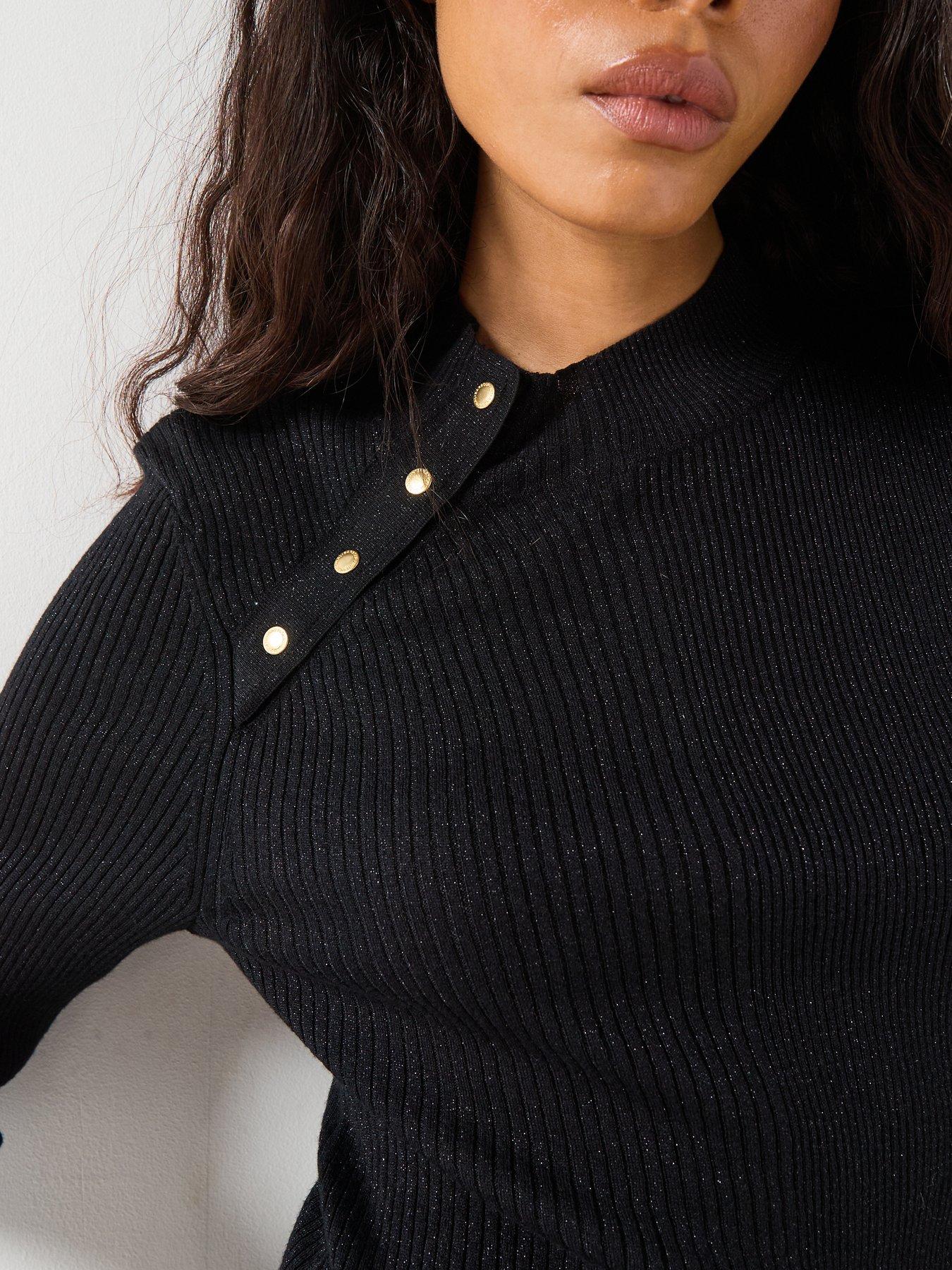 Image 6 of 6 of Barbour International Molina Knitted Jumper - Black
