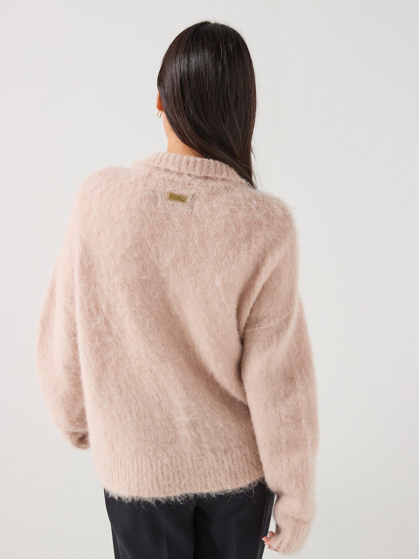 Image 2 of 6 of Barbour International Ramona Knitted Zip-Up Jacket - Beige