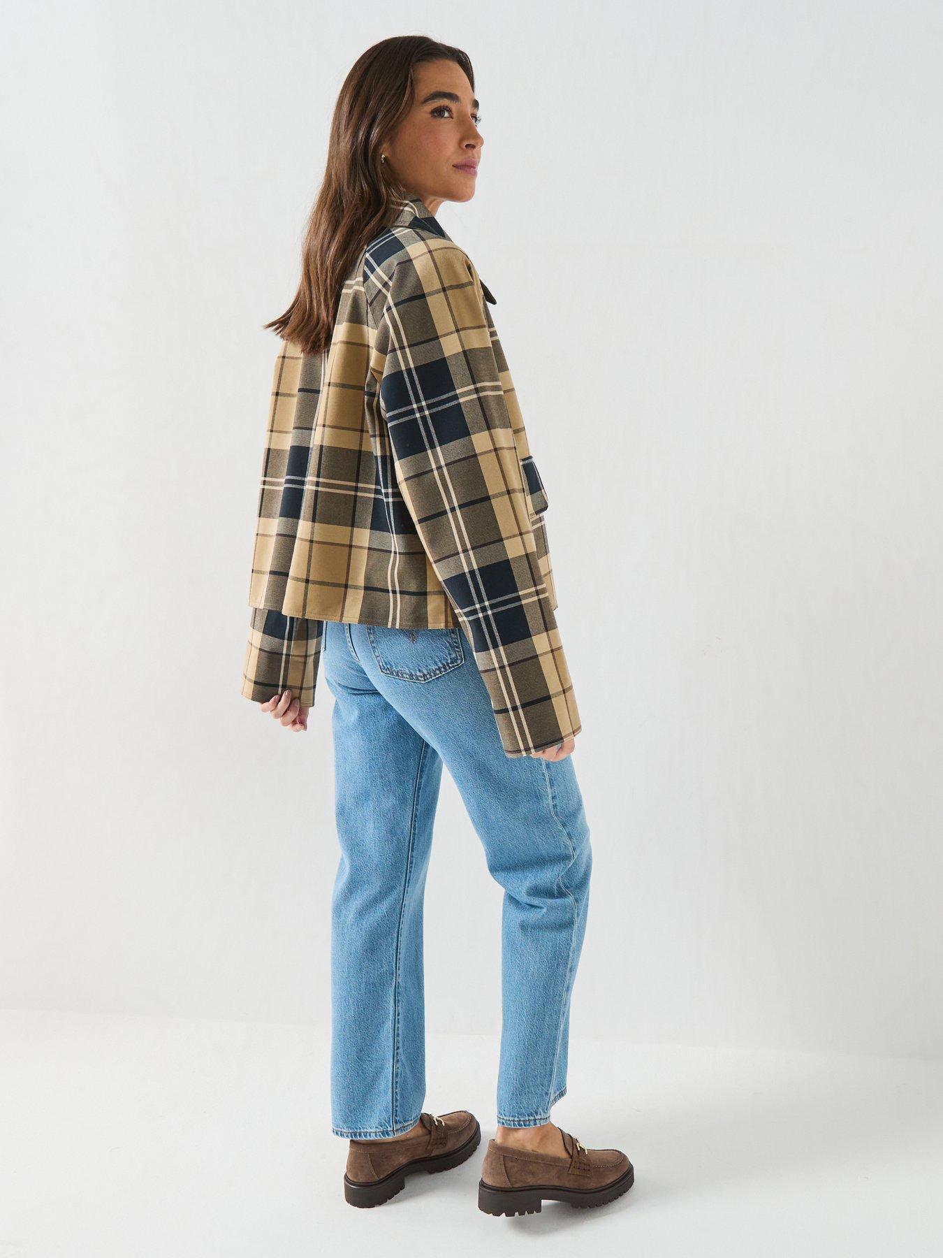 Image 5 of 6 of Barbour Delilah Checked Showerproof Jacket - Green