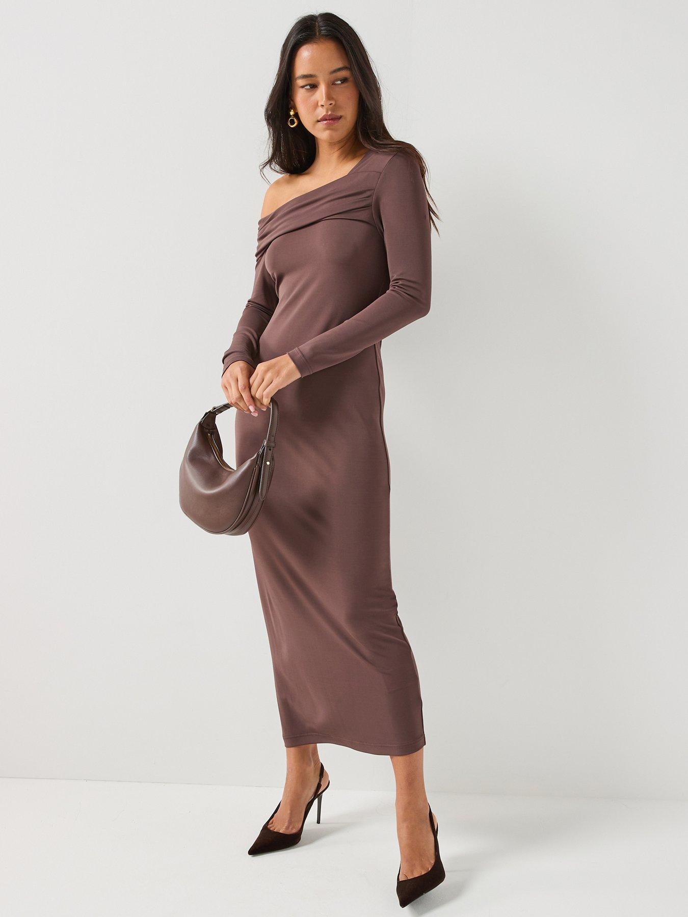 Barbour International Women's Kemora Off The Shoulder Midi Dress - Brown