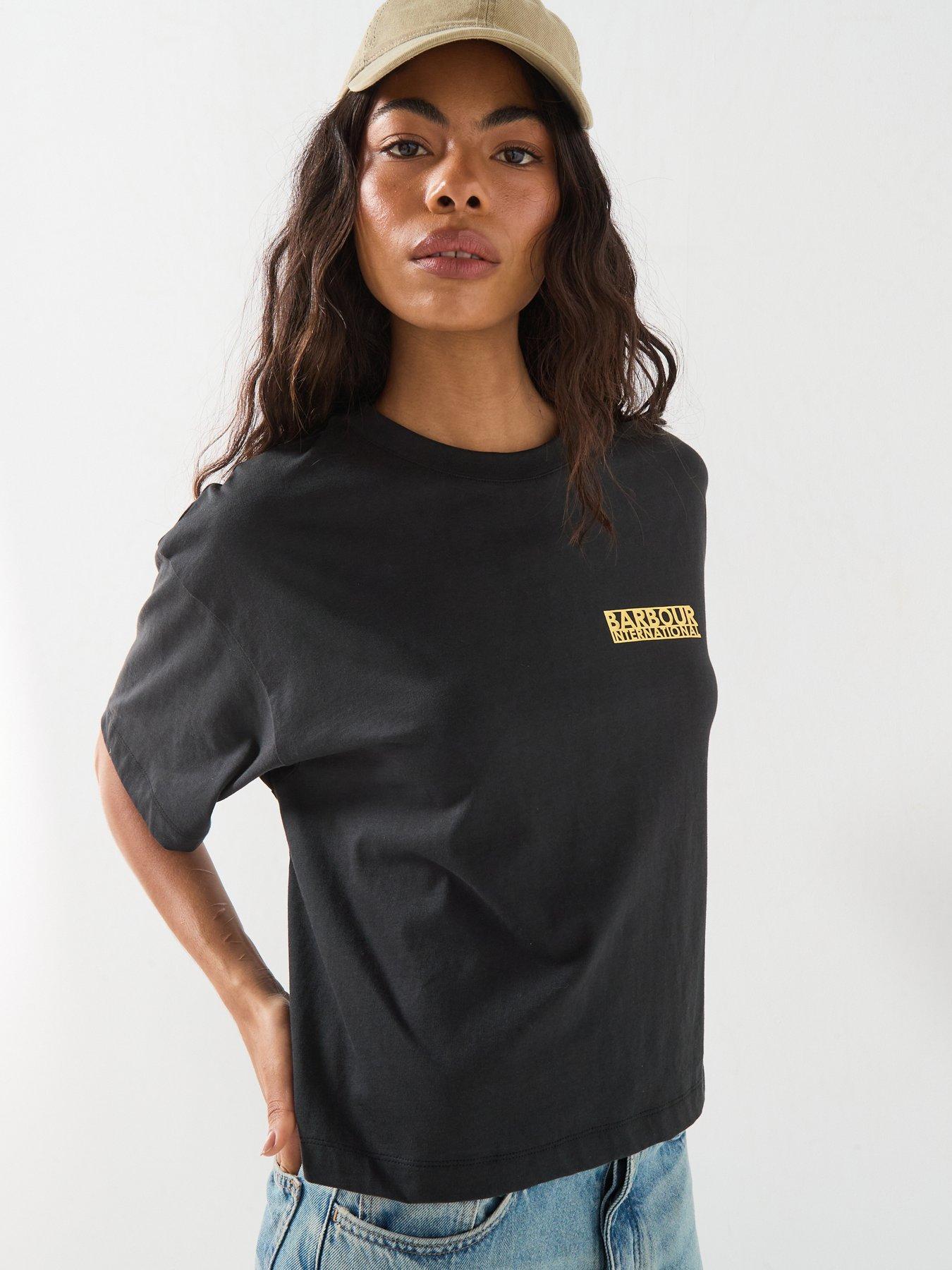 Image 1 of 5 of Barbour International Amaya T-shirt - Black