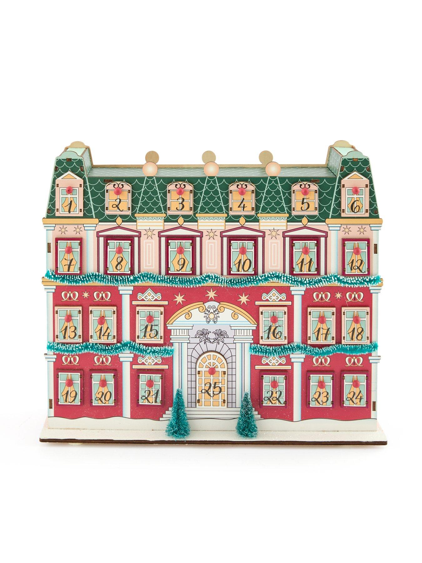 Image 2 of 7 of Festive Wooden Advent Calendar&nbsp;House - 36&nbsp;cm