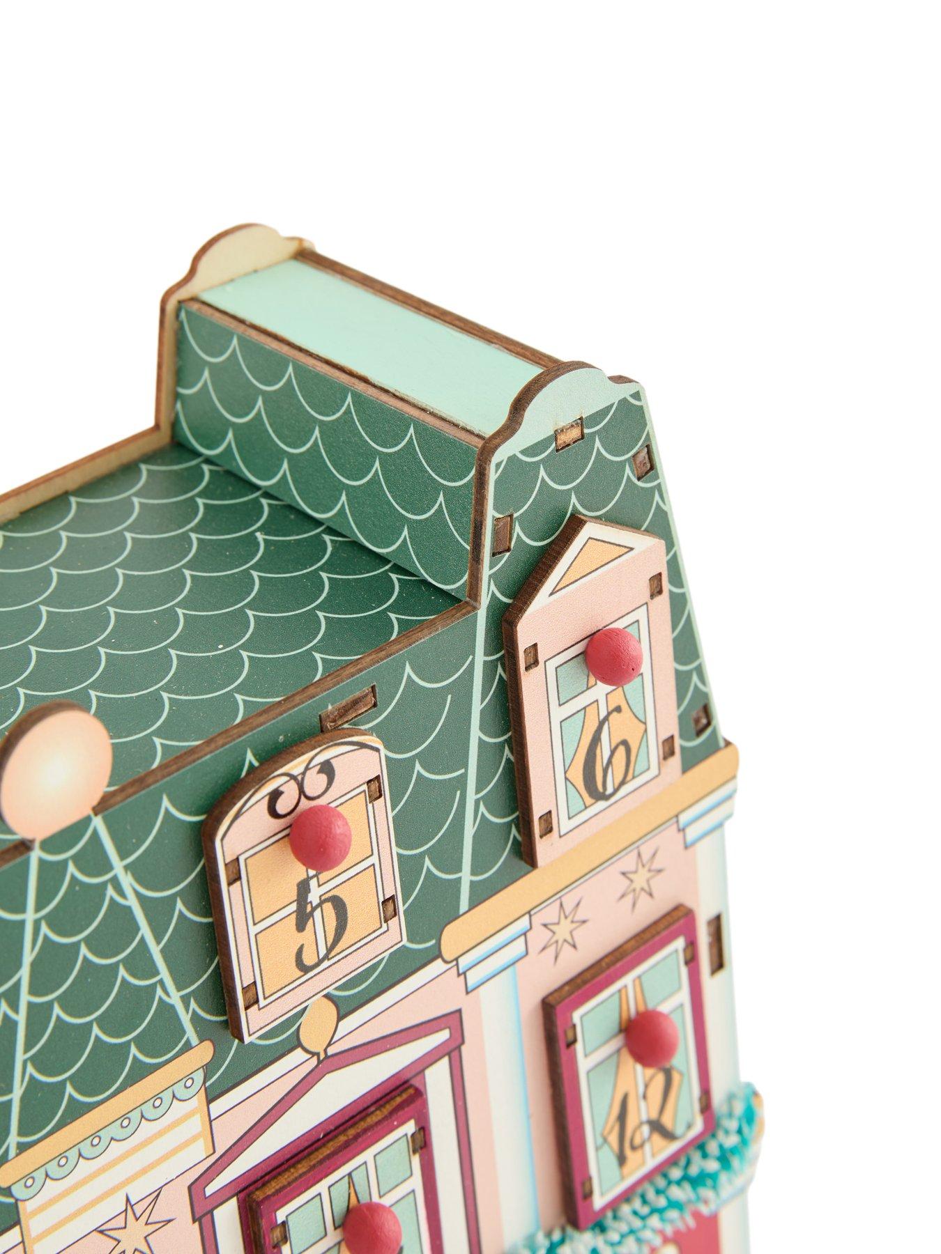 Image 4 of 7 of Festive Wooden Advent Calendar&nbsp;House - 36&nbsp;cm