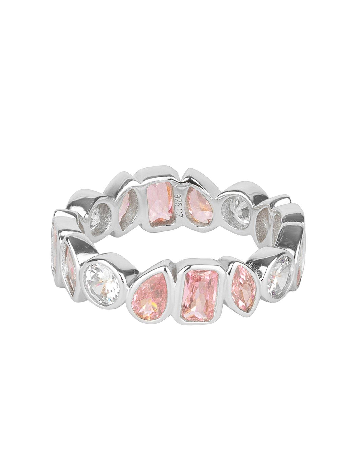 Image 2 of 7 of Seol + Gold Sterling Silver Multi Shape Bezel Set Eternity Band Ring