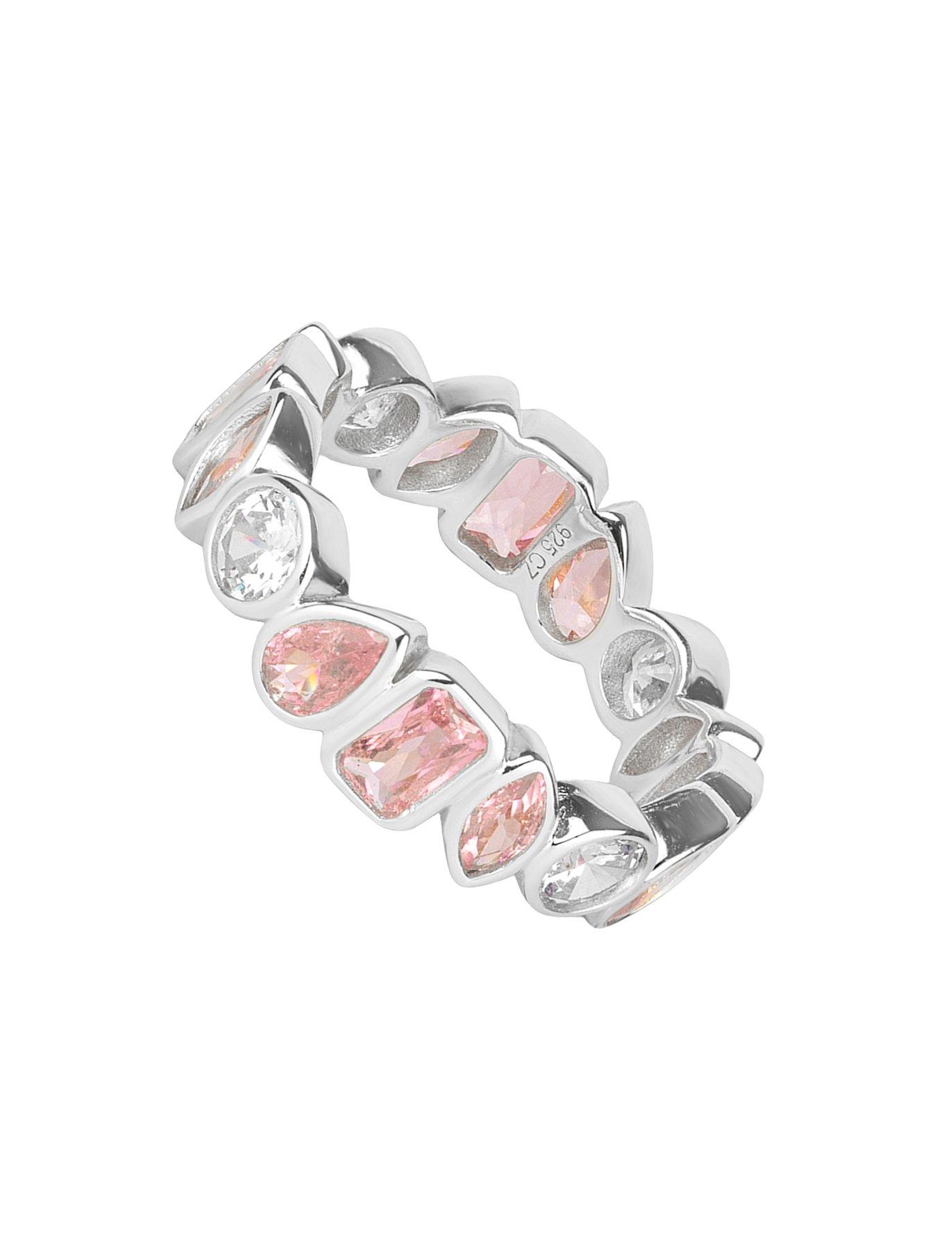 Image 3 of 7 of Seol + Gold Sterling Silver Multi Shape Bezel Set Eternity Band Ring