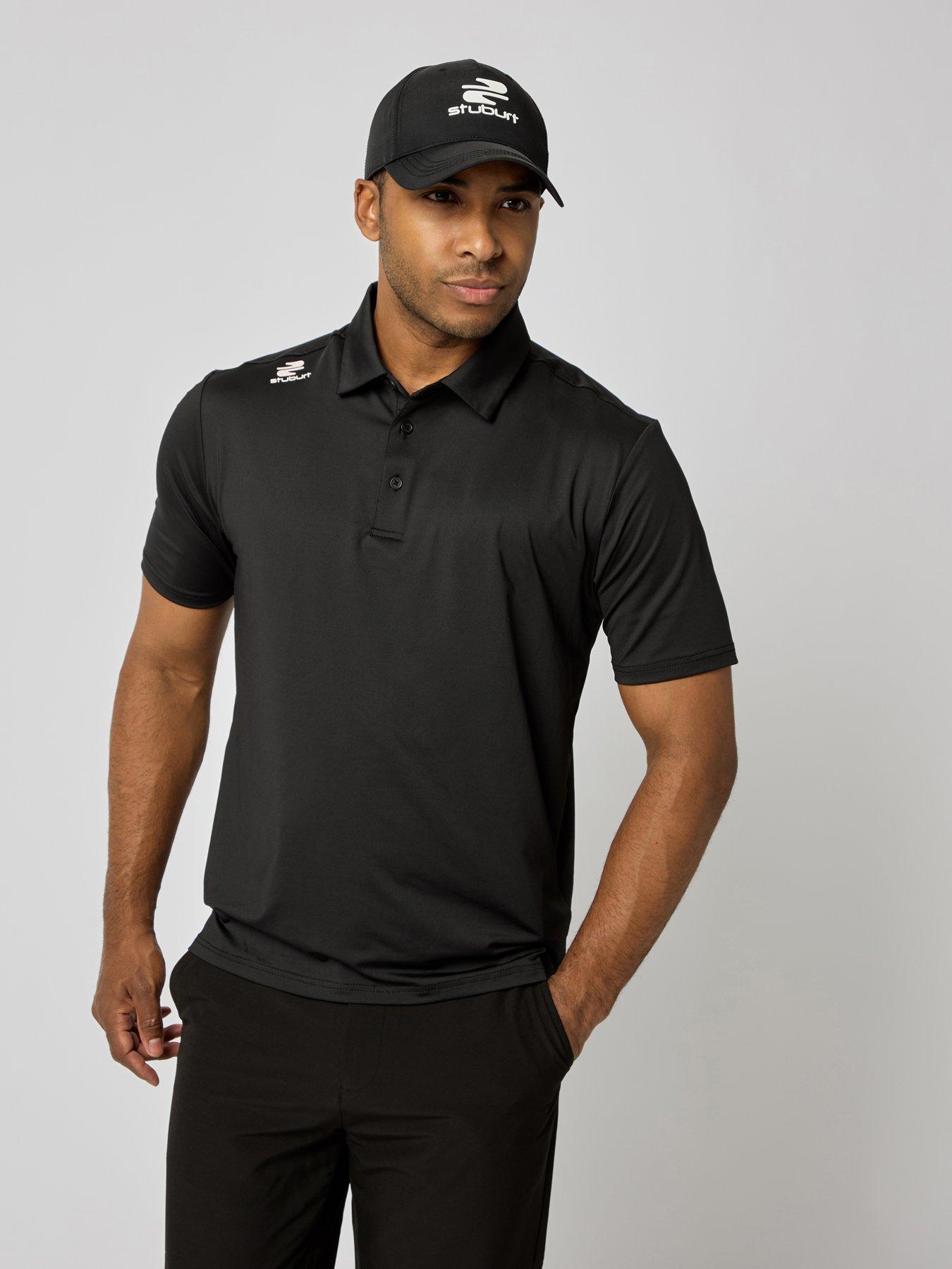 Stuburt Mens Golf Urban Performance Polo T-Shirt - Black