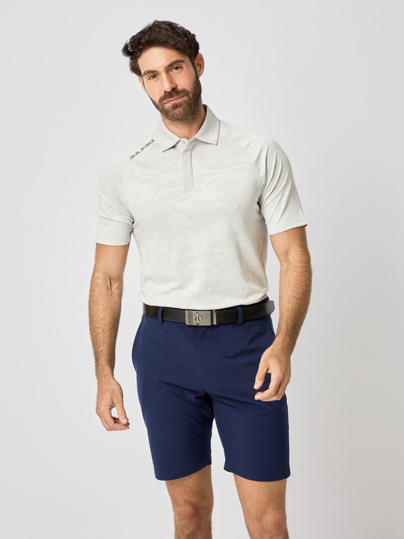Image 3 of 4 of Oscar Jacobson Mens Golf Herald Polo - Grey