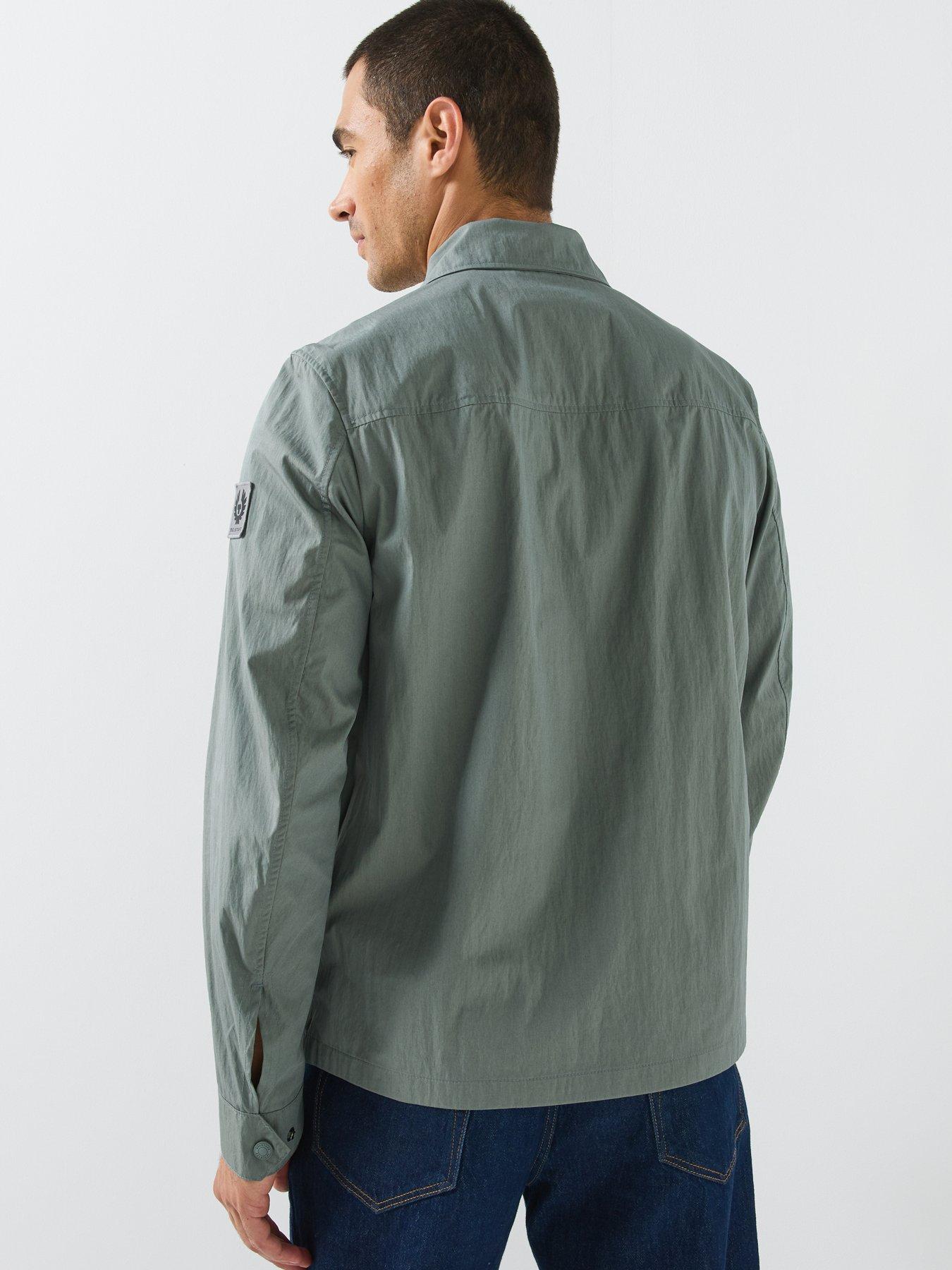 Image 2 of 6 of Belstaff Men's Container Hooded Zip Overshirt - Grey