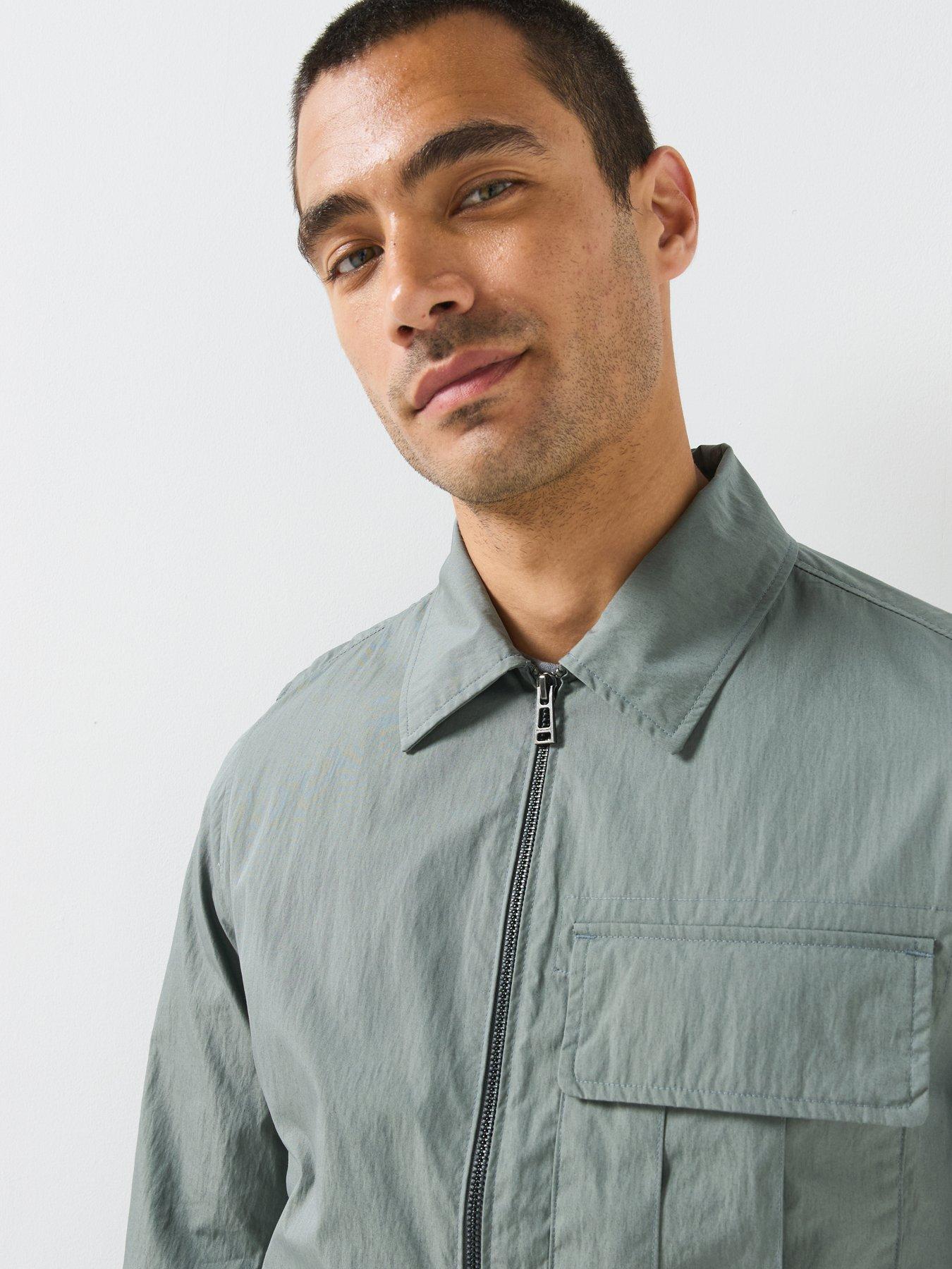 Image 6 of 6 of Belstaff Men's Container Hooded Zip Overshirt - Grey