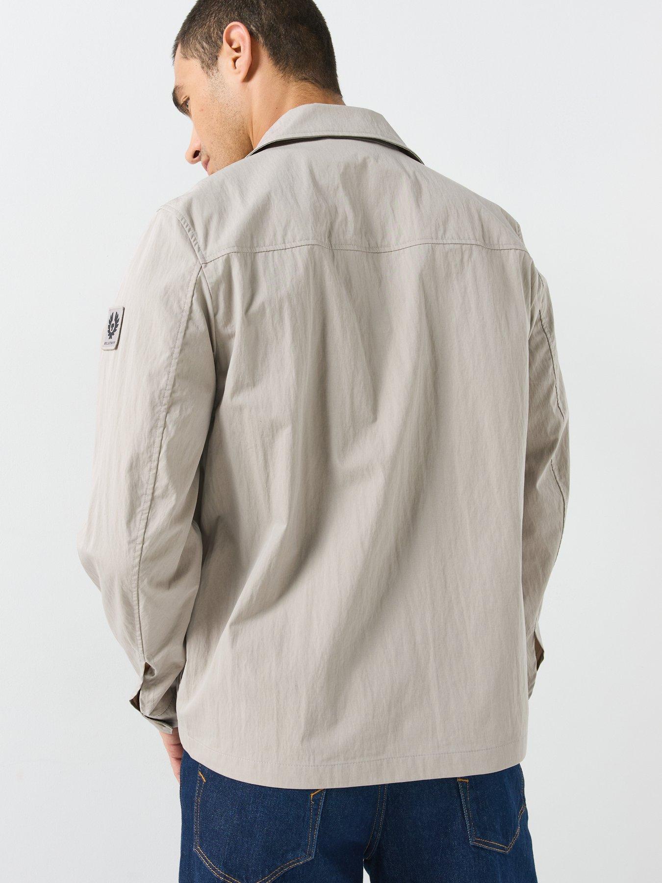 Image 2 of 6 of Belstaff Belstaff Cargo Cotton Zip Overshirt - Light Beige
