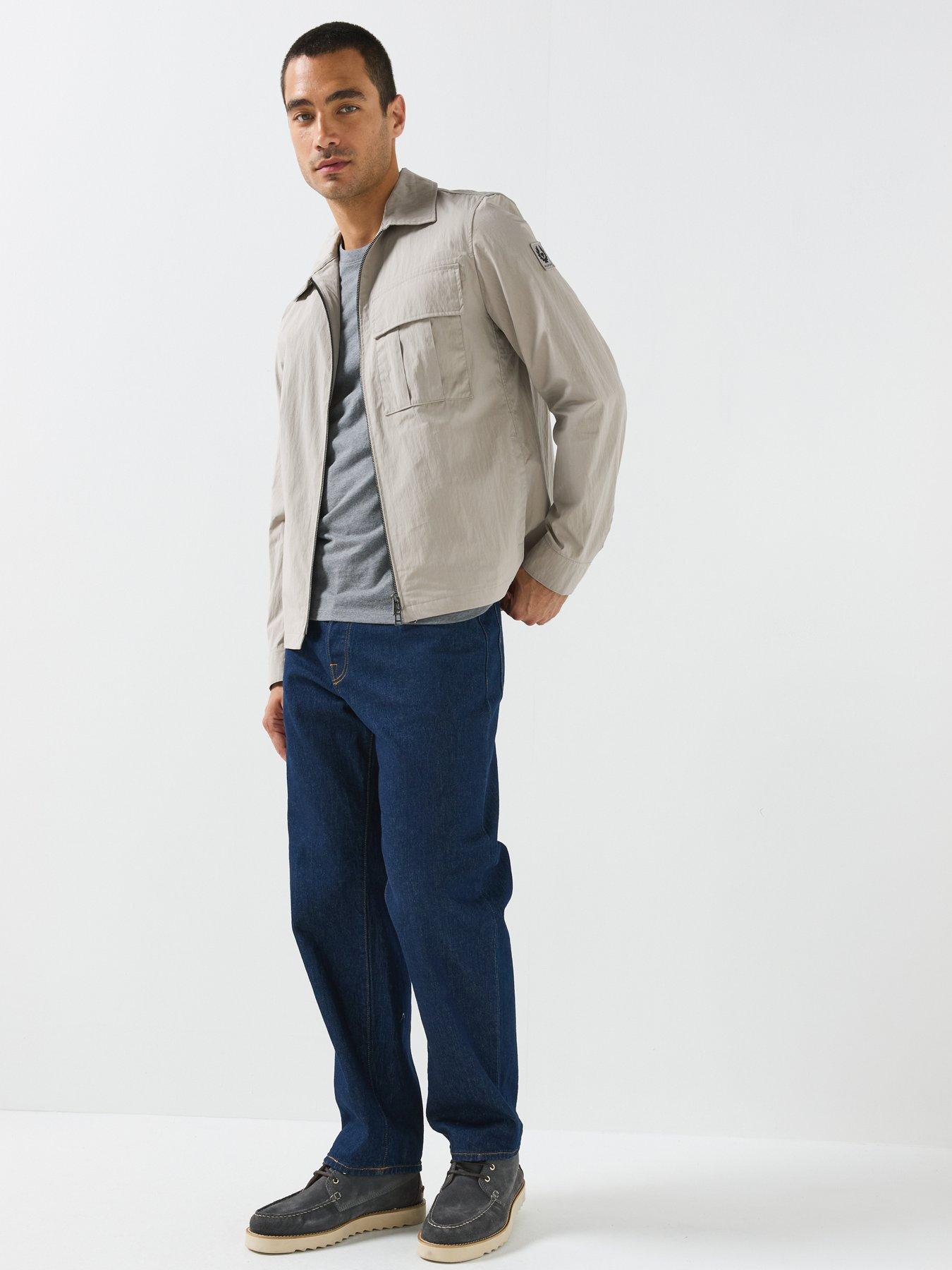 Image 3 of 6 of Belstaff Belstaff Cargo Cotton Zip Overshirt - Light Beige