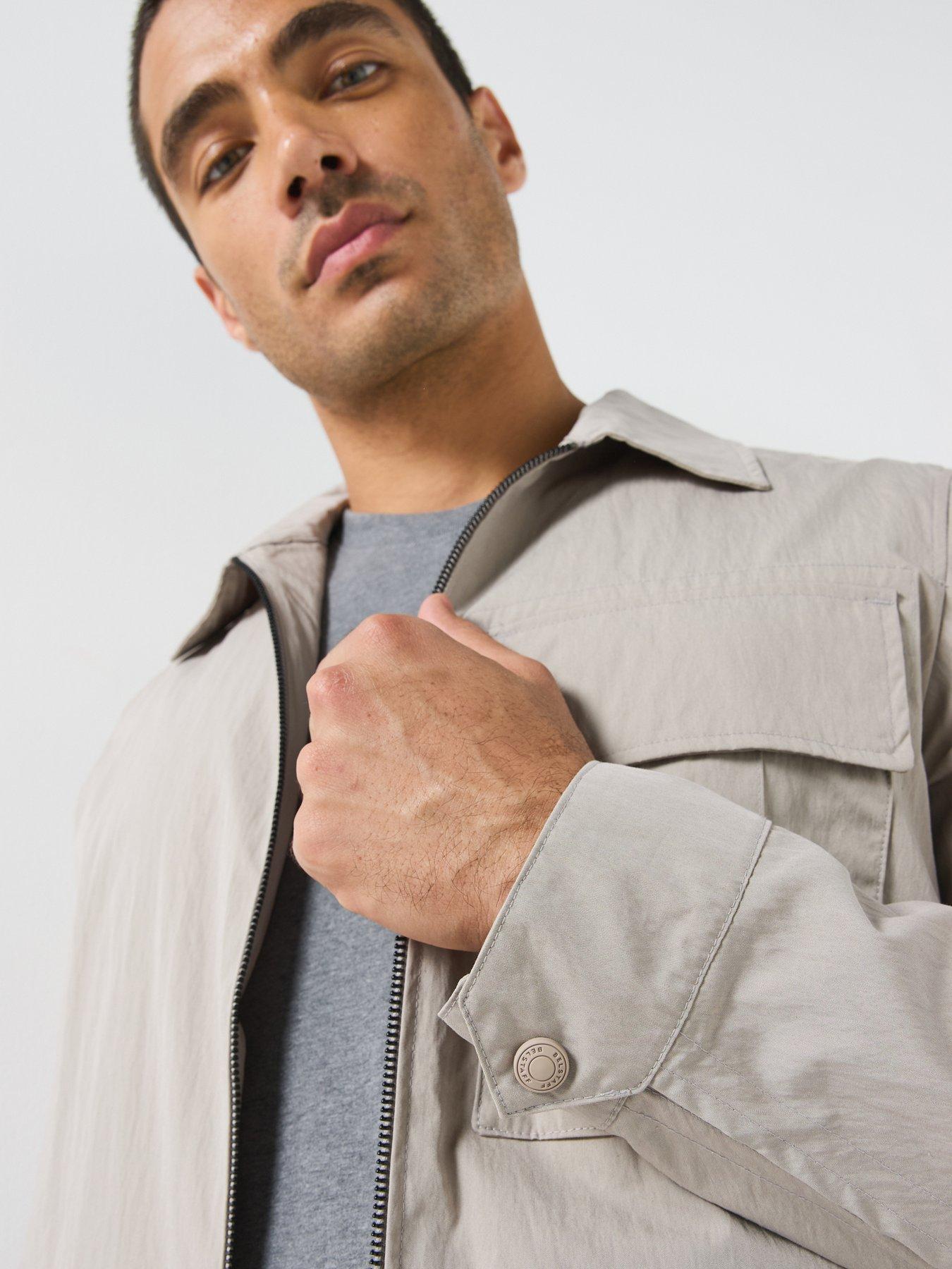 Image 6 of 6 of Belstaff Belstaff Cargo Cotton Zip Overshirt - Light Beige