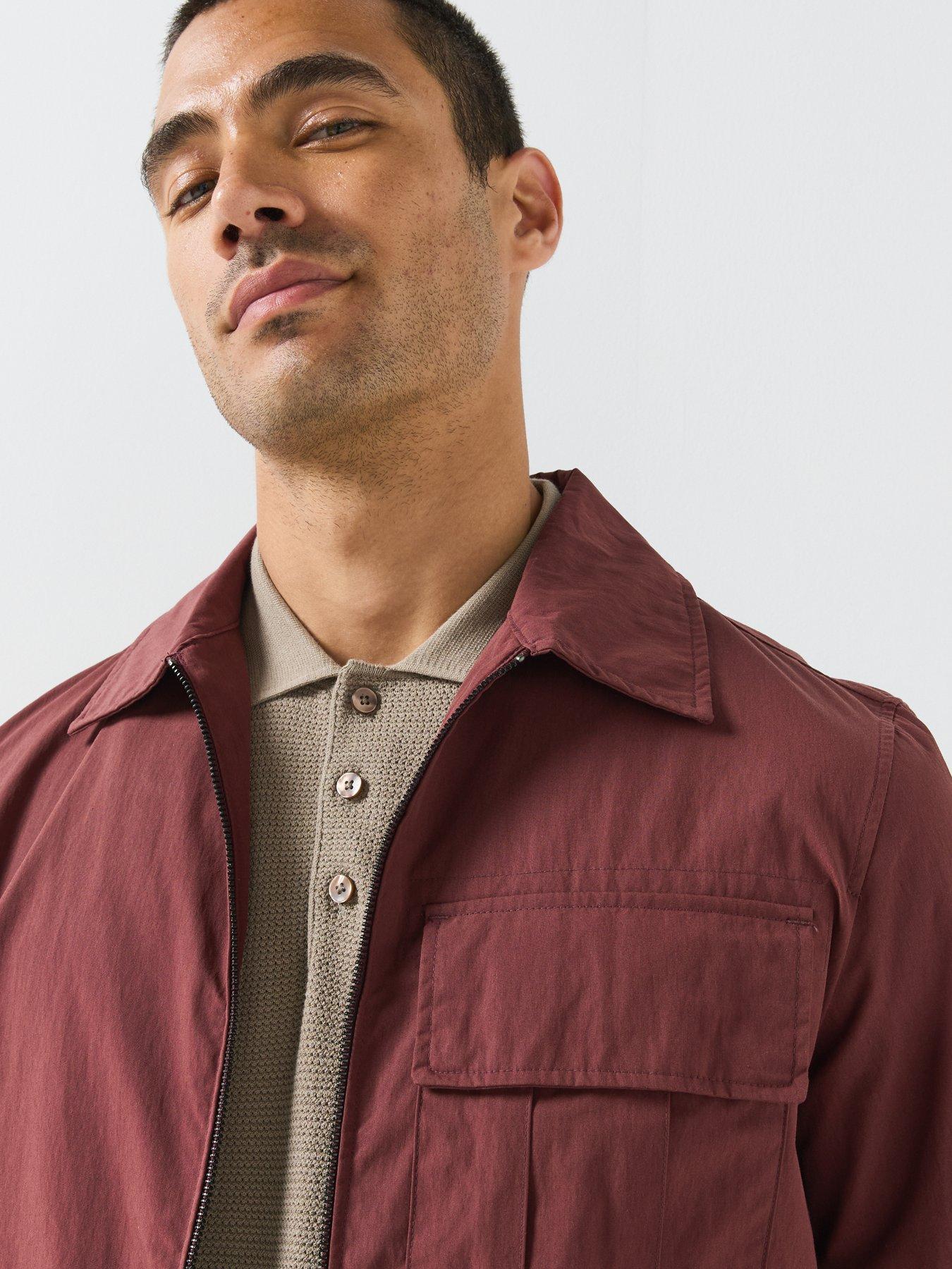 Image 6 of 6 of Belstaff Men's Cargo Zip Overshirt - Dark Red