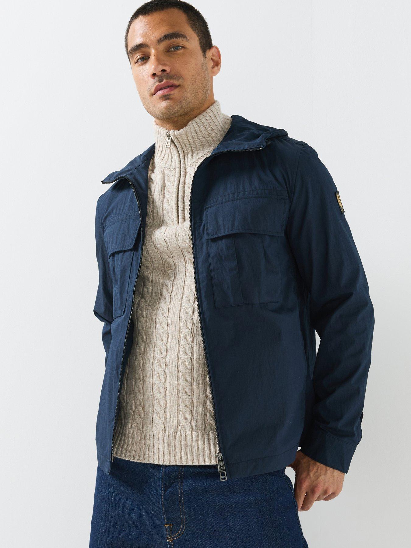 Belstaff Men's Container Hooded Zip Overshirt - Navy