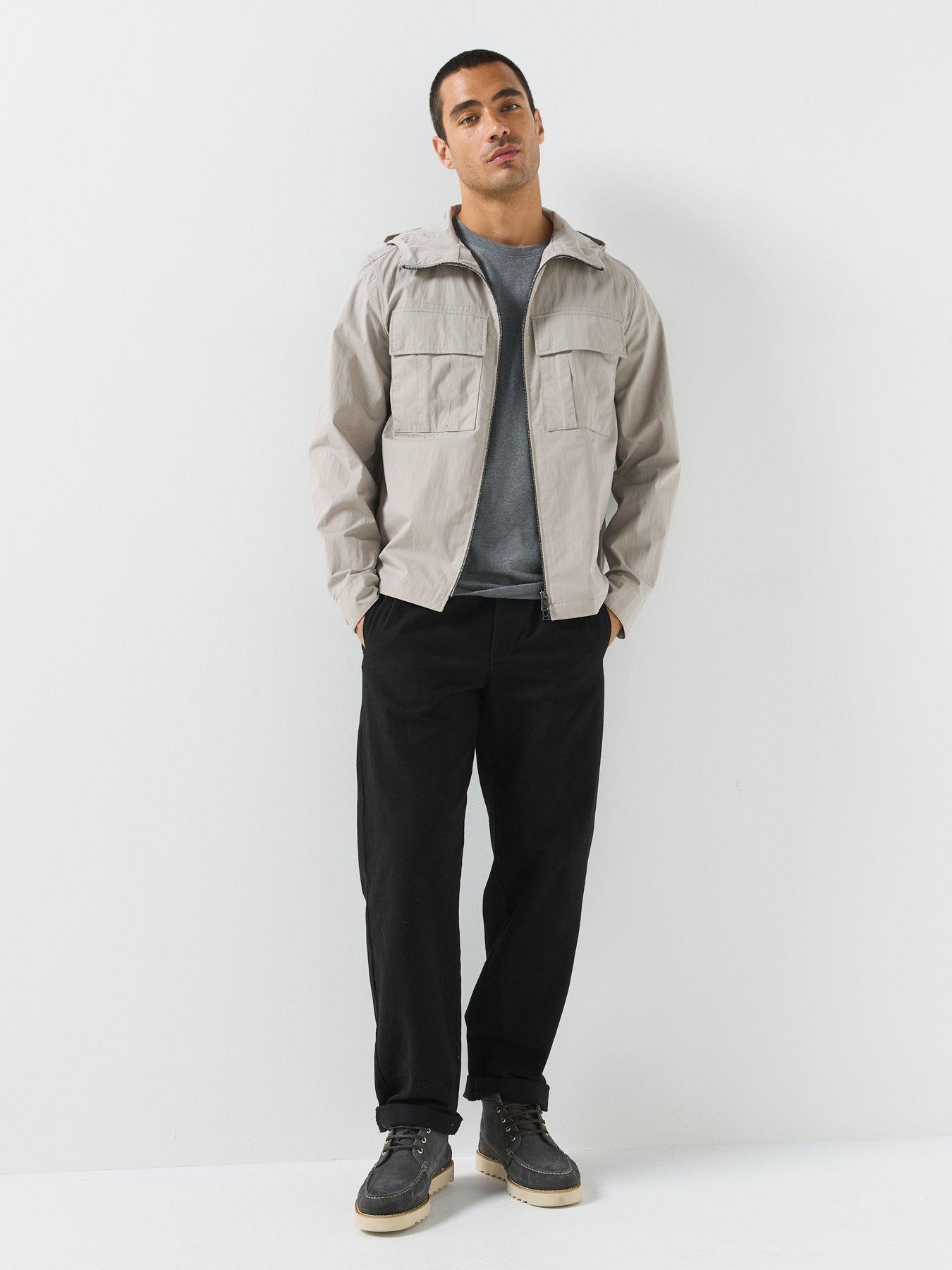 Image 3 of 6 of Belstaff Belstaff Container Hooded Zip Overshirt - Light Beige