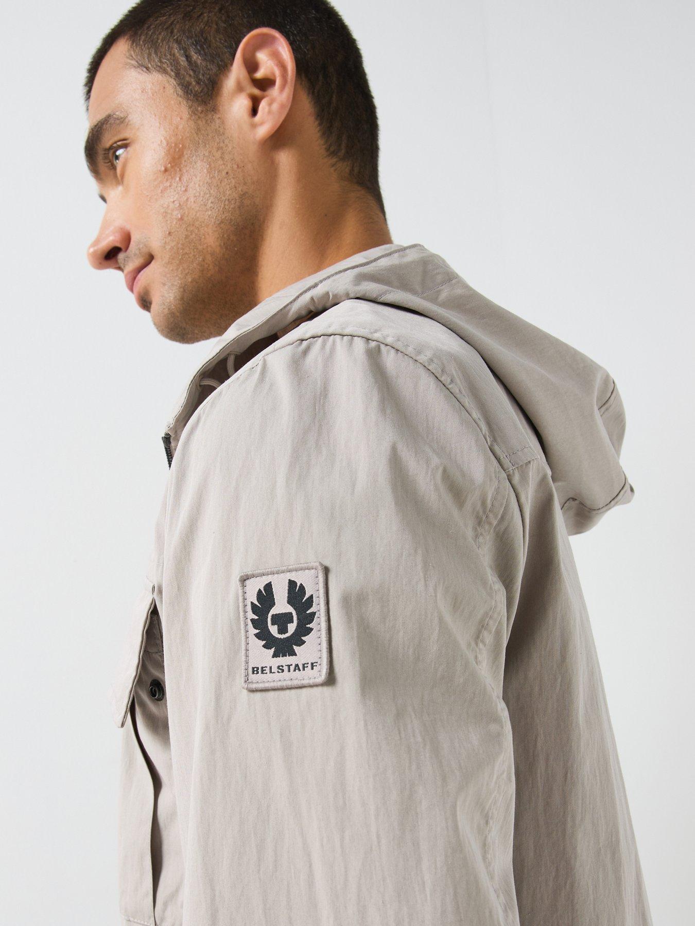Image 4 of 6 of Belstaff Belstaff Container Hooded Zip Overshirt - Light Beige