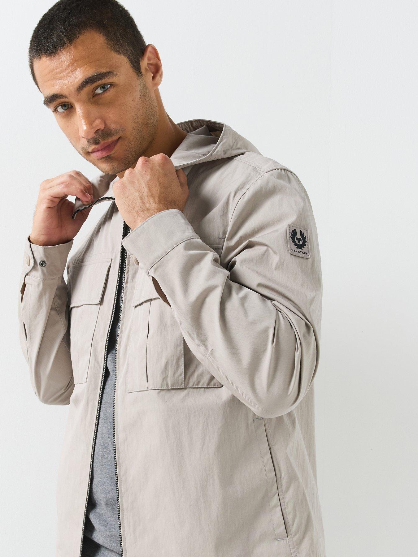 Image 5 of 6 of Belstaff Belstaff Container Hooded Zip Overshirt - Light Beige