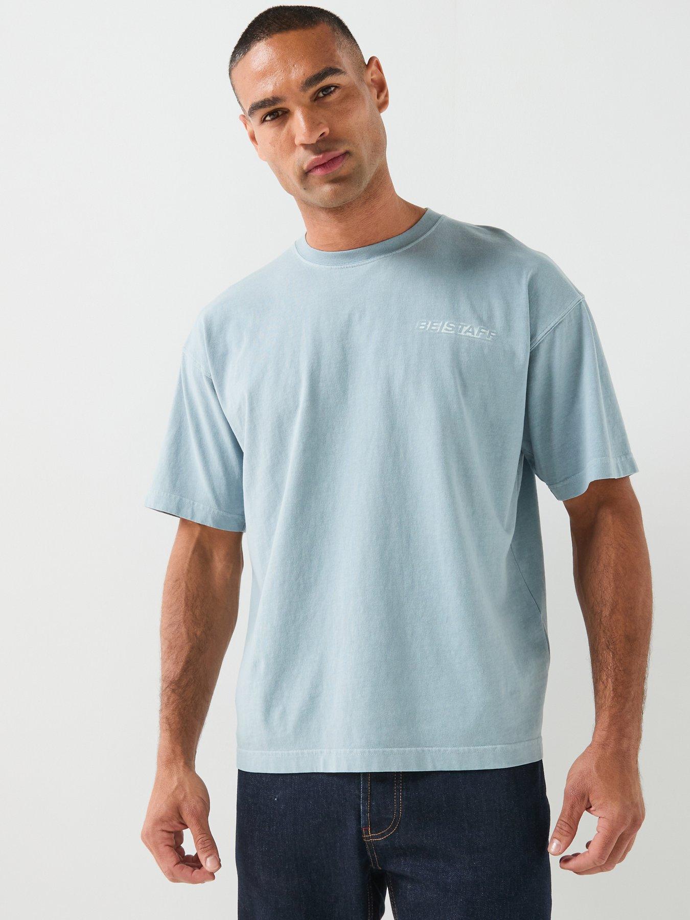 Image 1 of 5 of Belstaff Competition Momentum Graphic T-Shirt - Light Blue