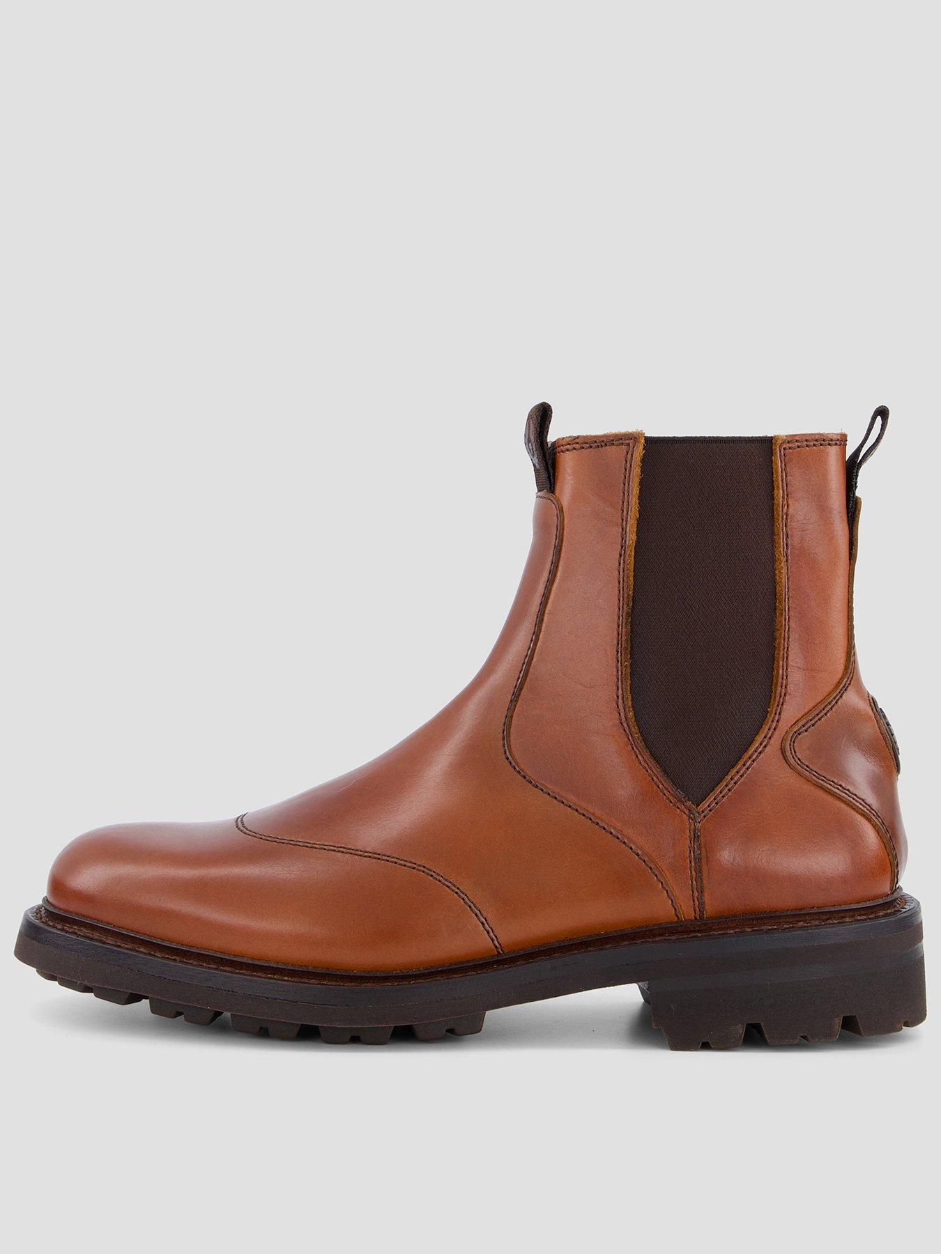 Image 1 of 7 of Belstaff Belstaff Munro Leather Chelsea Boots - Brown