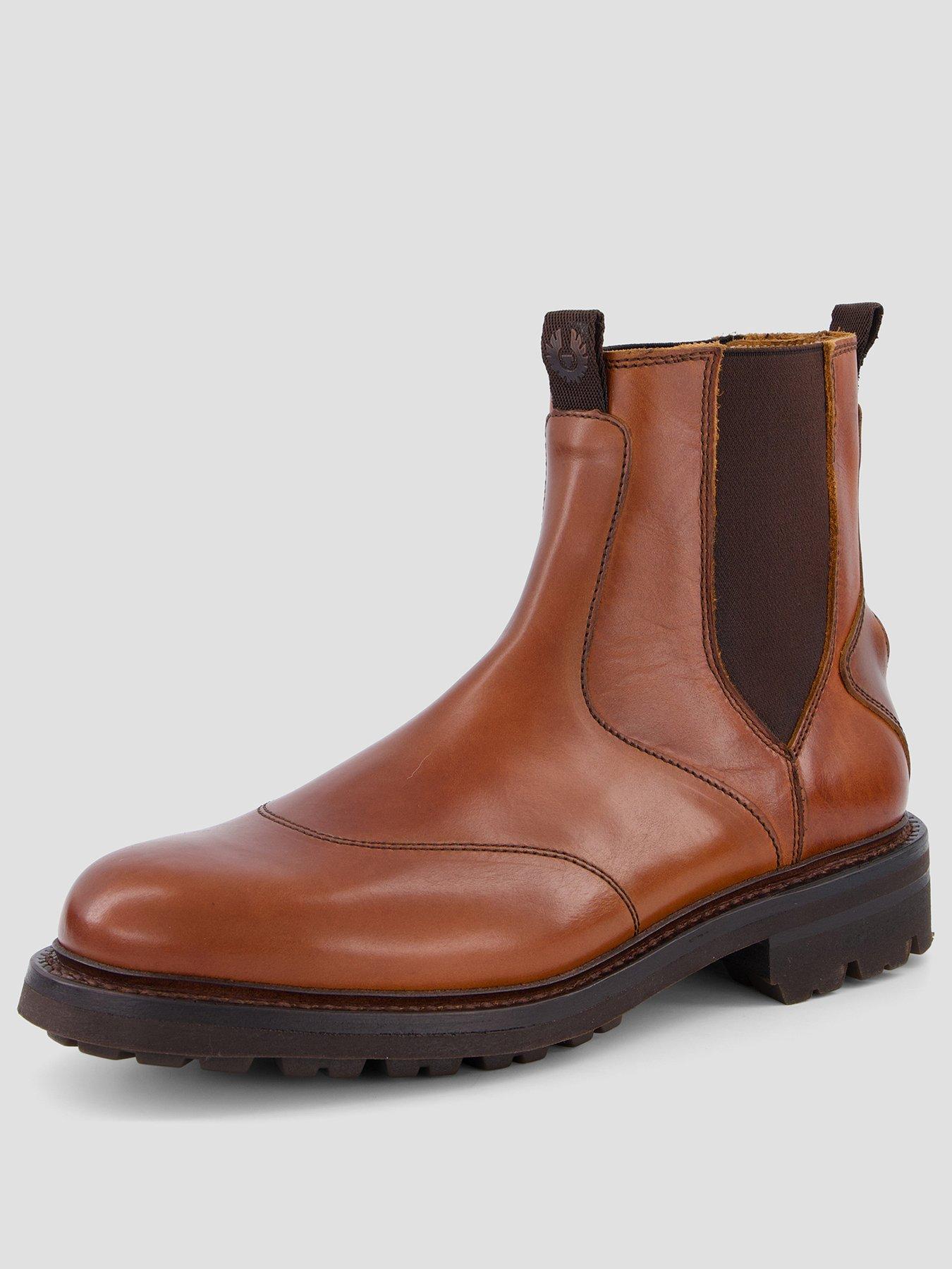 Image 2 of 7 of Belstaff Belstaff Munro Leather Chelsea Boots - Brown