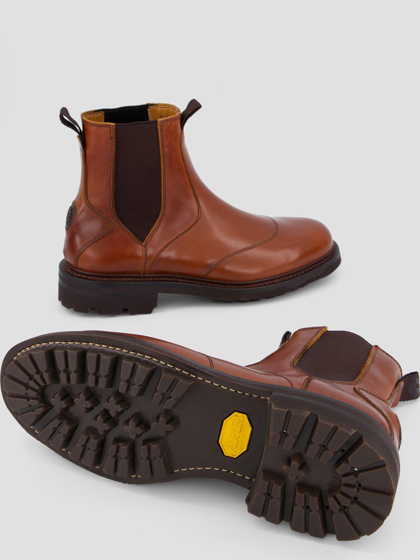 Image 4 of 7 of Belstaff Belstaff Munro Leather Chelsea Boots - Brown