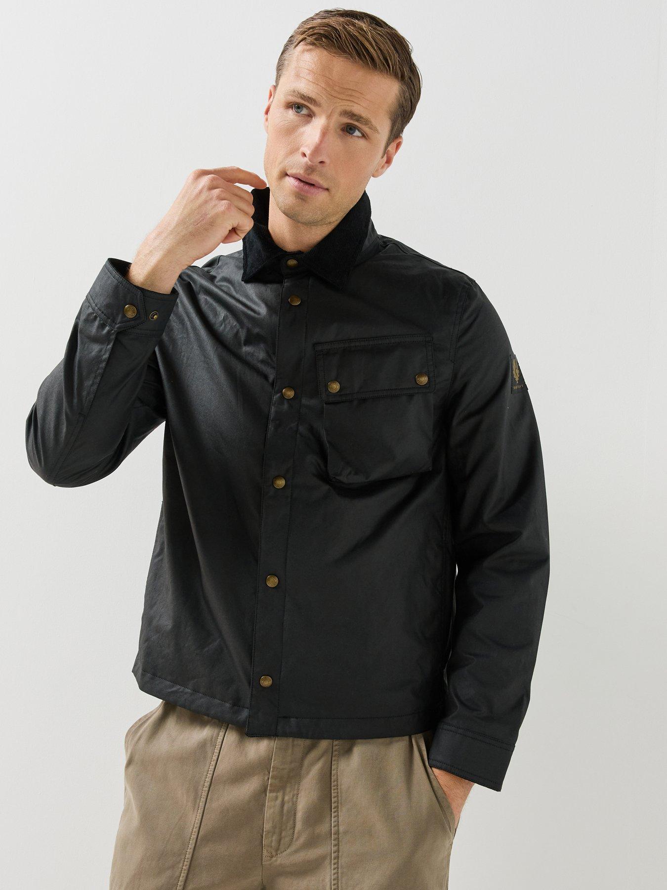 Image 1 of 6 of Belstaff Belstaff Ground Dry Wax Jacket - Black