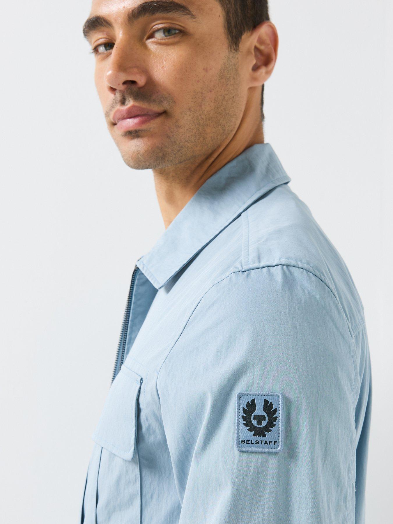 Image 4 of 6 of Belstaff Men's Cargo Overshirt - Light Blue