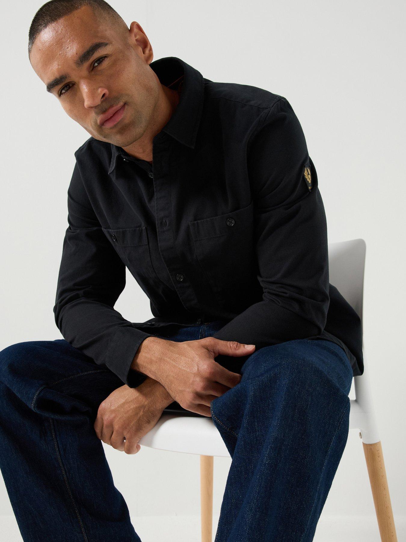 Belstaff Belstaff Outpost Cotton Herringbone Overshirt - Black